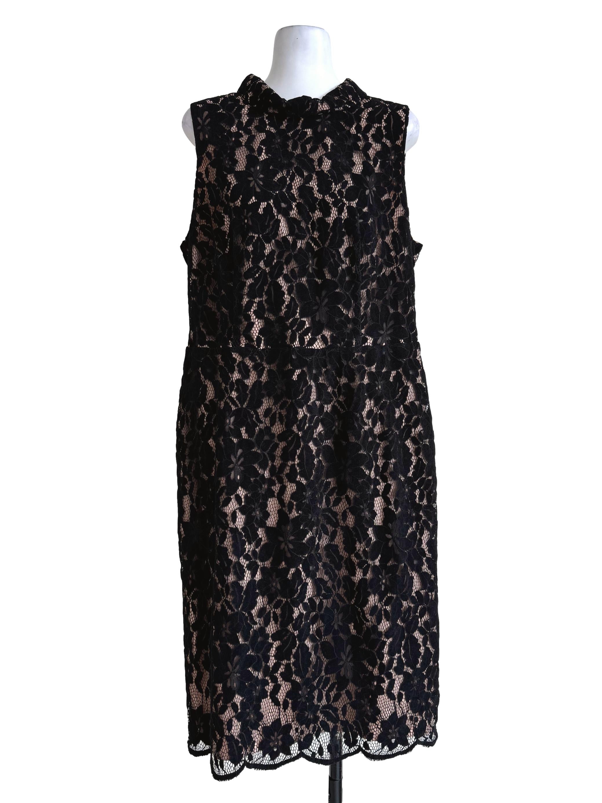 Velvet Black High Neck Dress