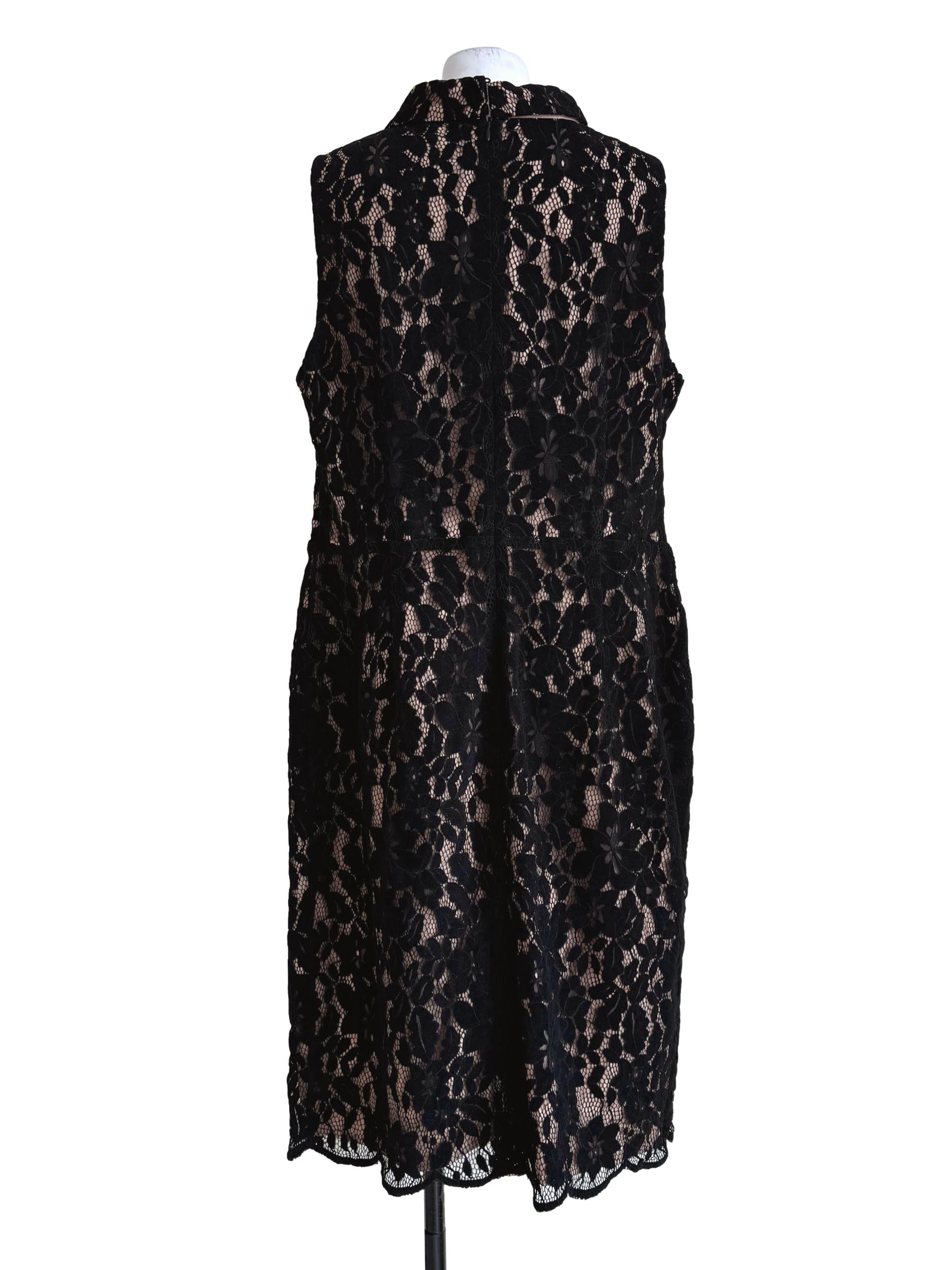 Velvet Black High Neck Dress