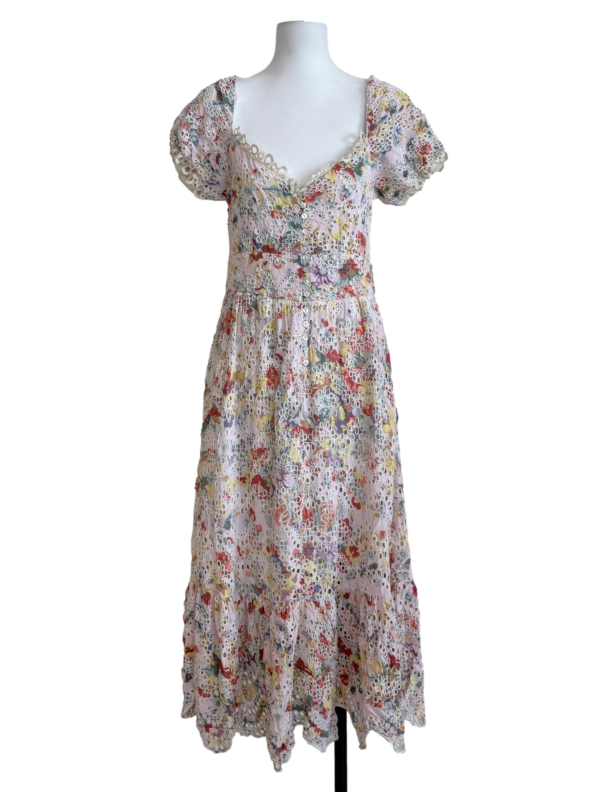 Multicolor Drop Waist Dress