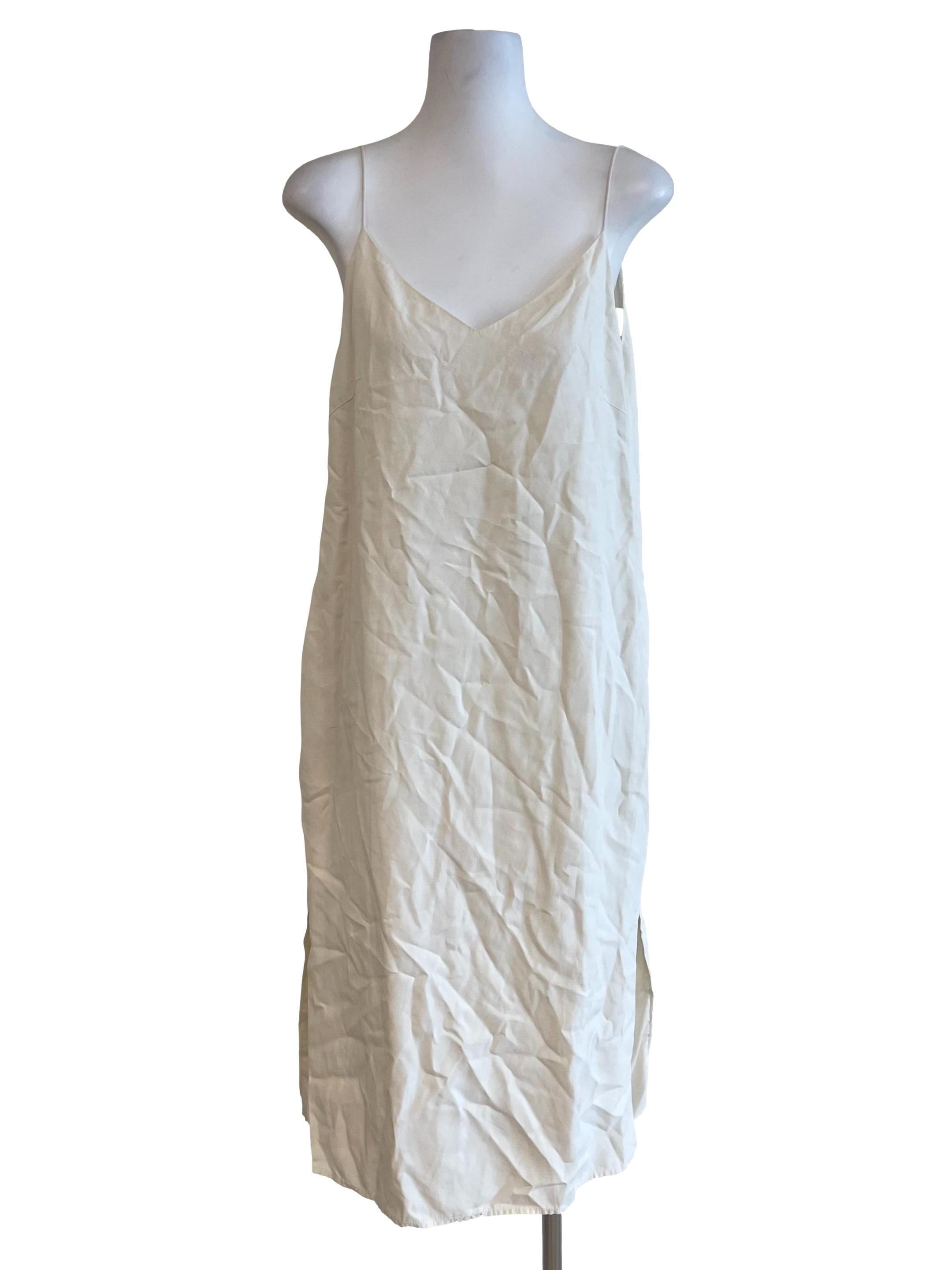 Off White V Neck Cami Dress OSN