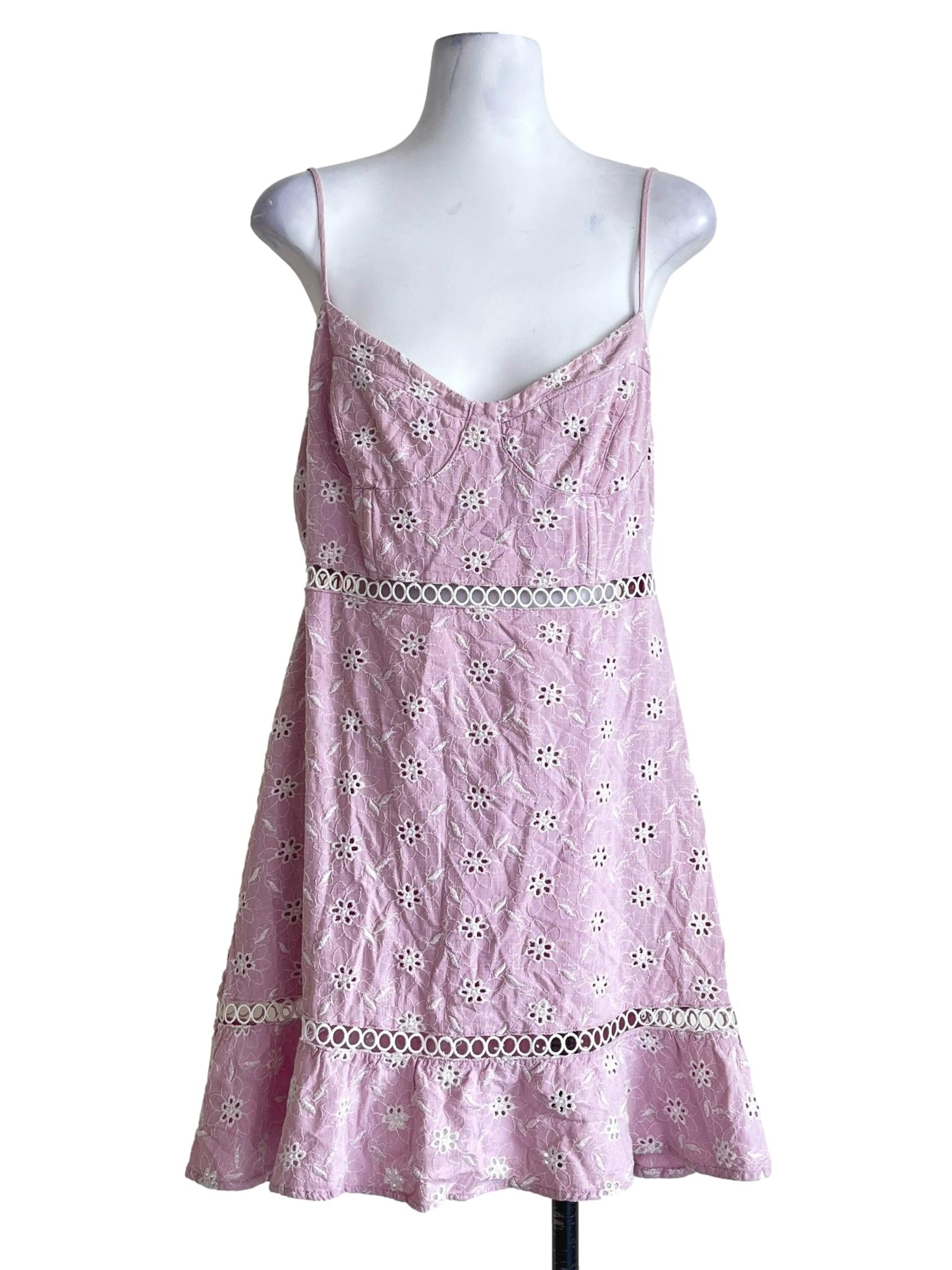 Taffy Pink Spaghetti Strap A-Line Dress