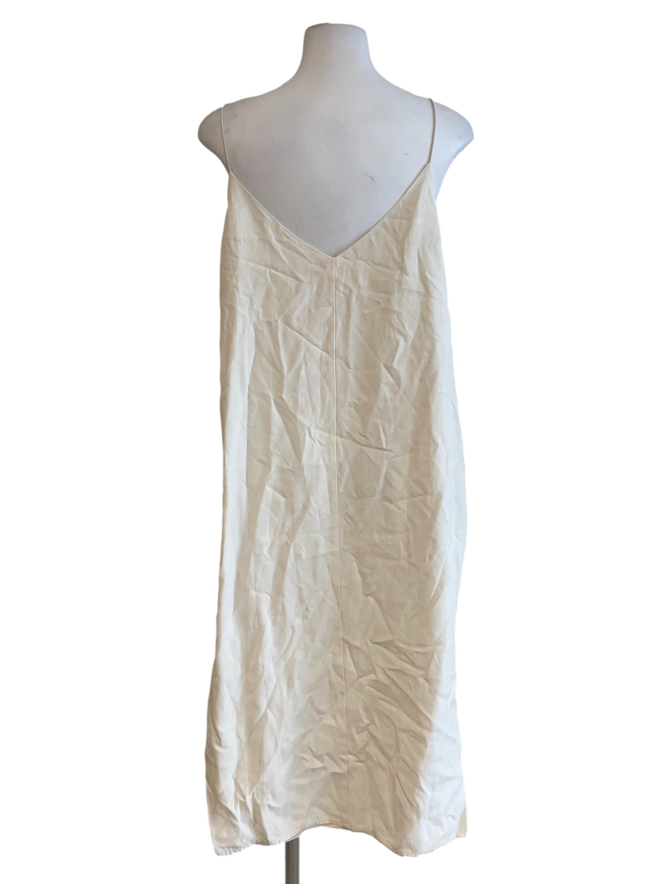 Off White V Neck Cami Dress OSN