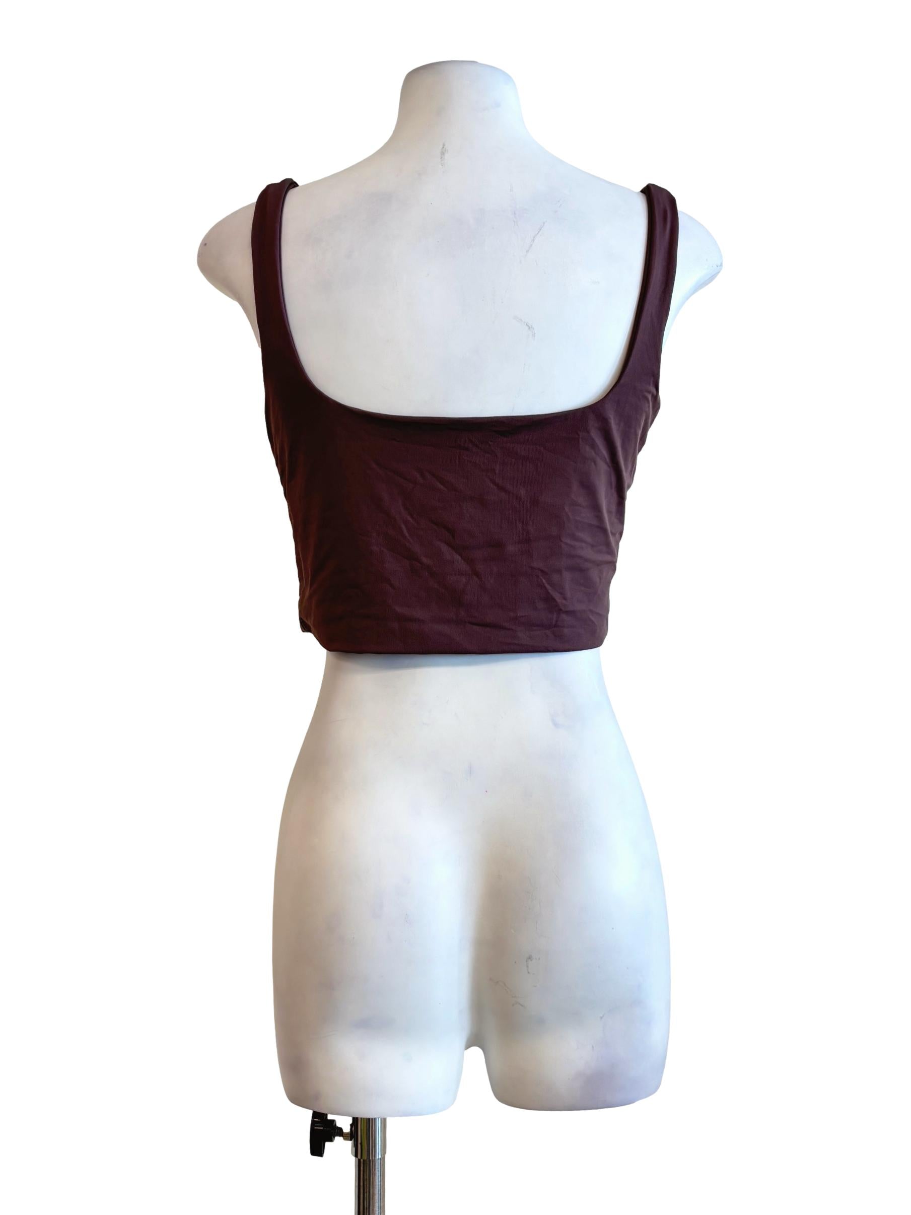 Plum Square Neck Tank Top