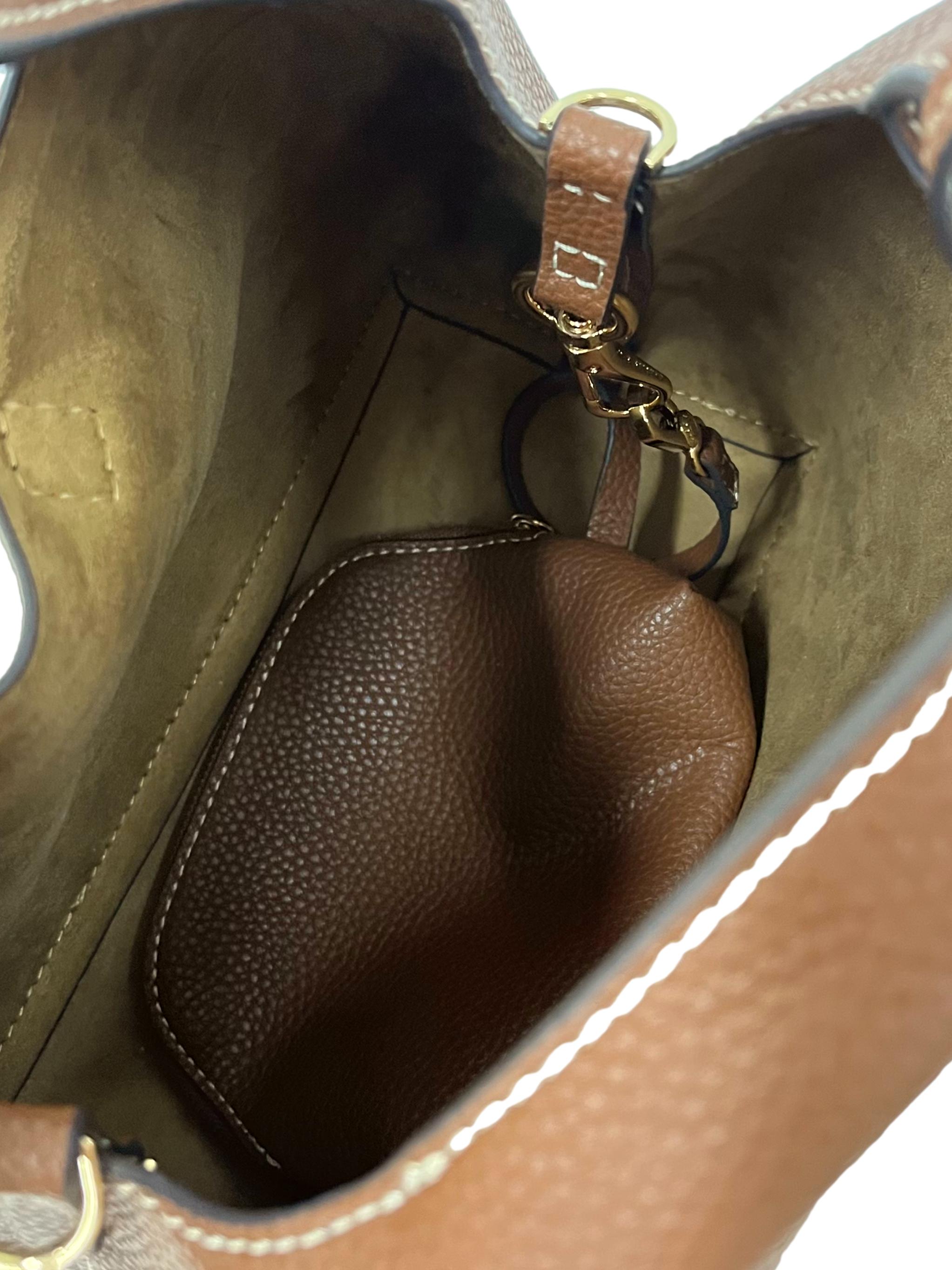 Chocolate Chance Turn-Lock Bucket Bag