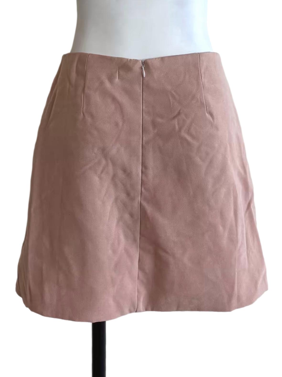 Nude Pink Mini Skirt