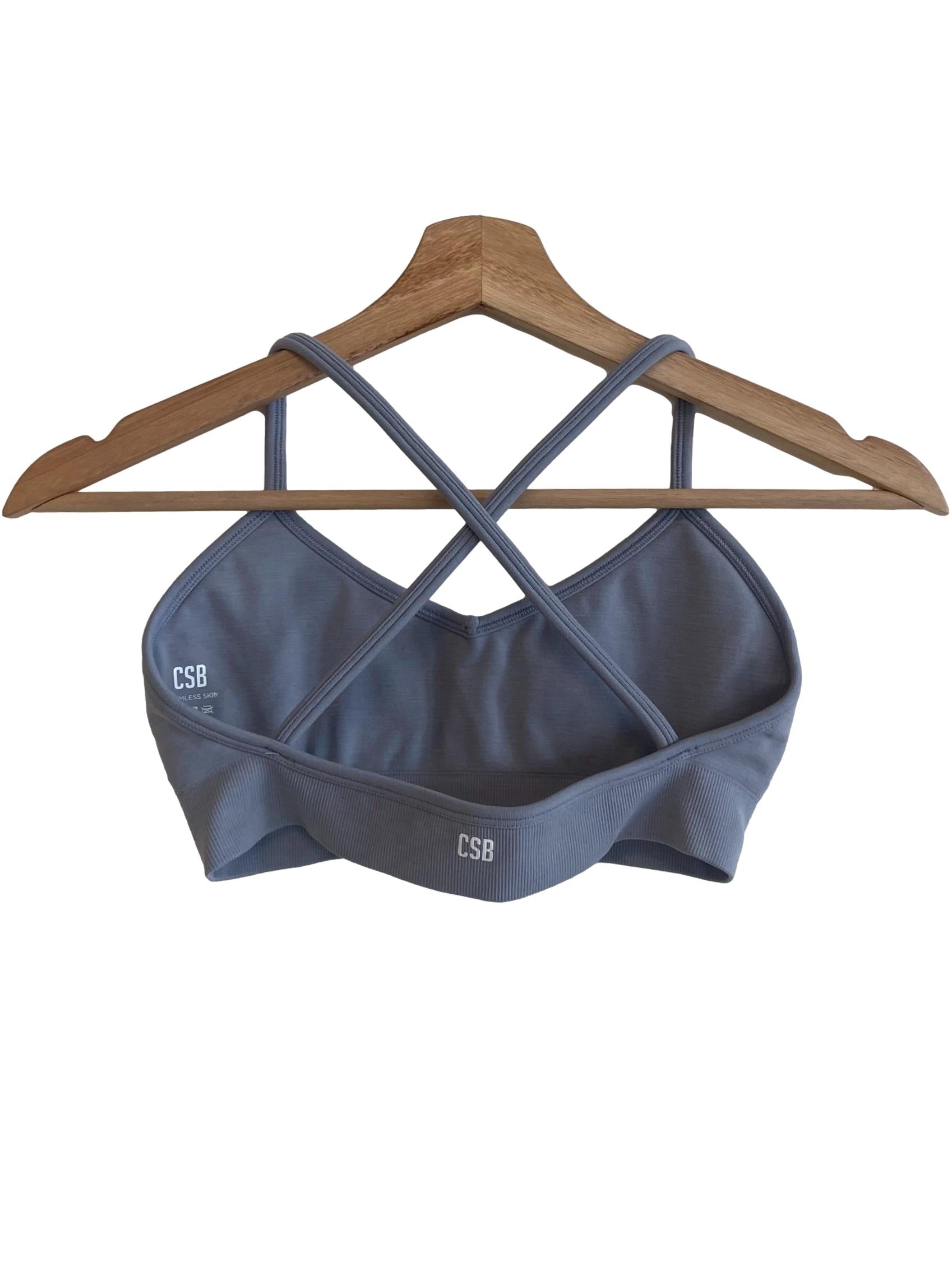 Slate Grey Seamless Skin Sports Bra