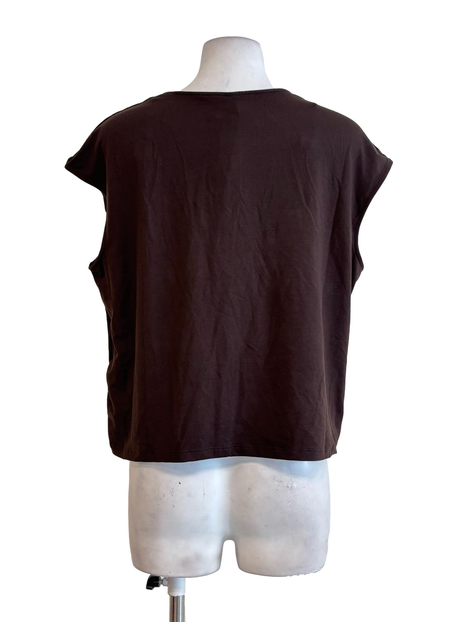 Dark Chocolate Square Neck Top