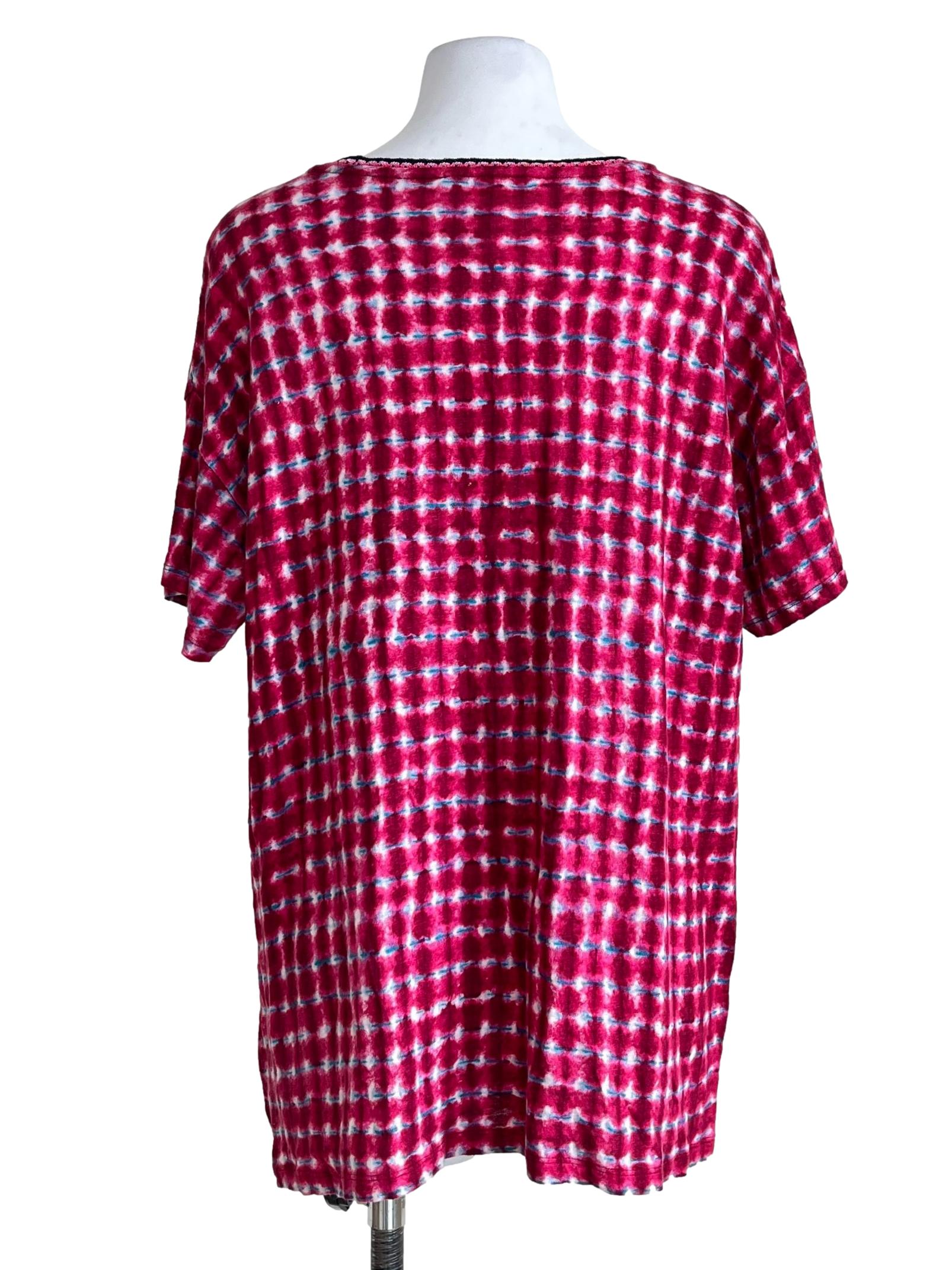 Magenta Pink Halter Short Sleeve Top