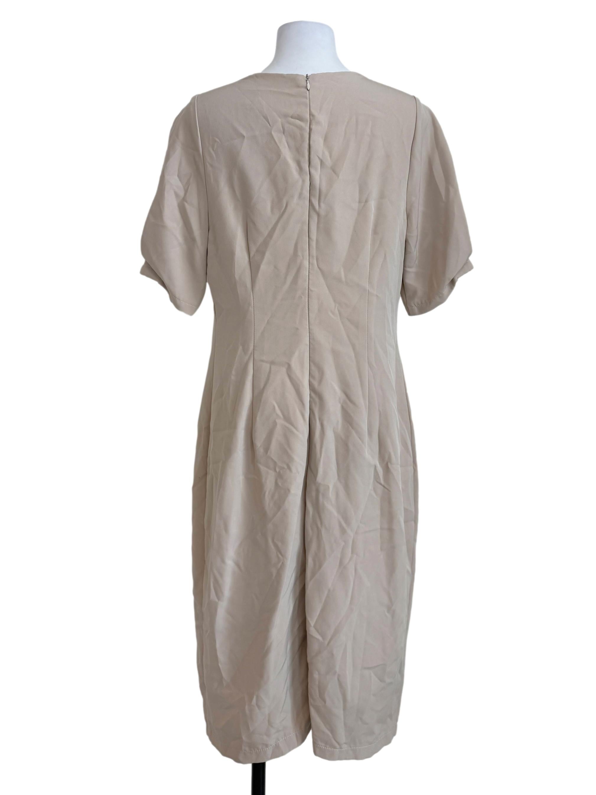 Bone Beige Shirt Dress