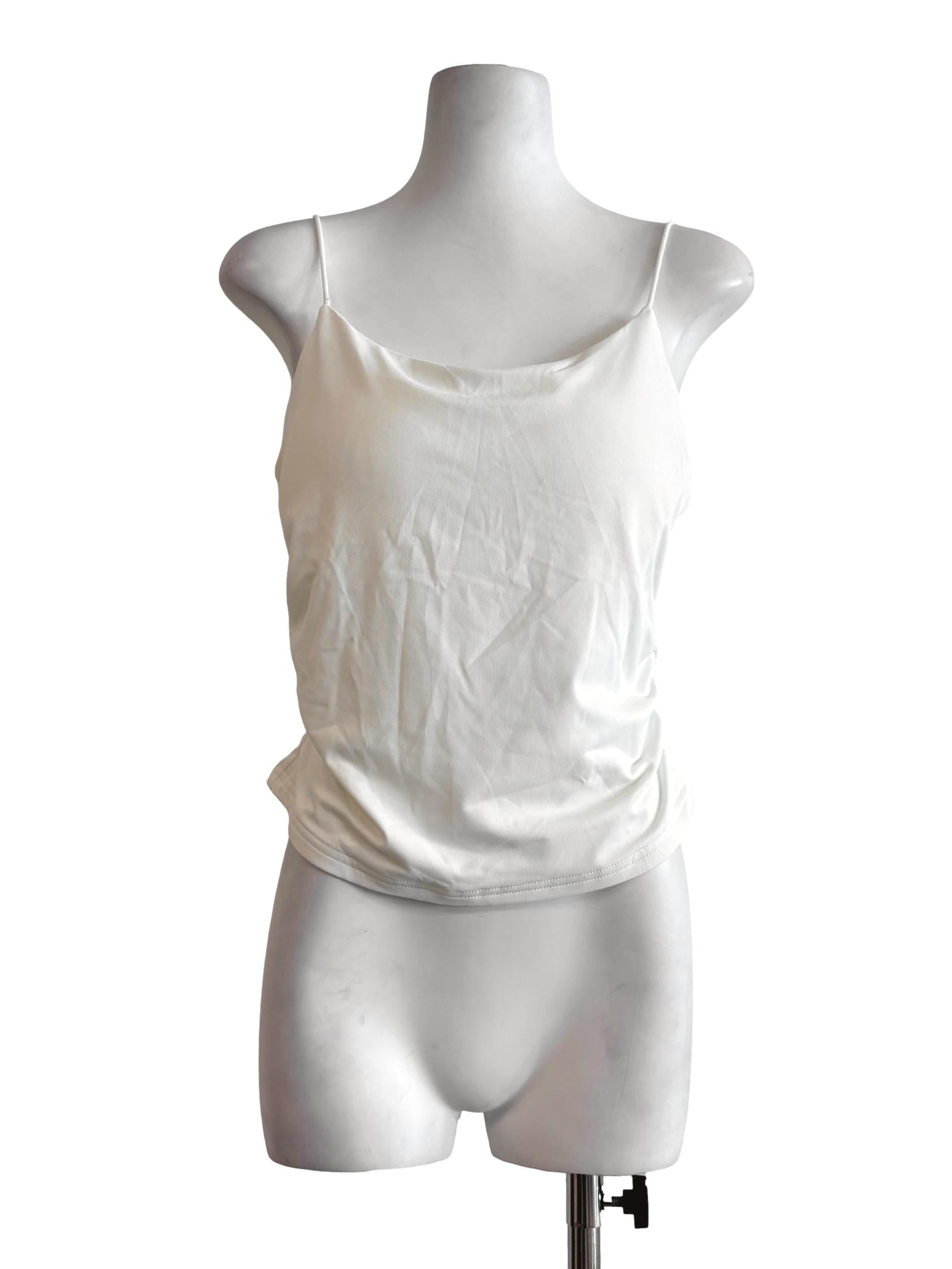 Pearl White Spaghetti Strap Top