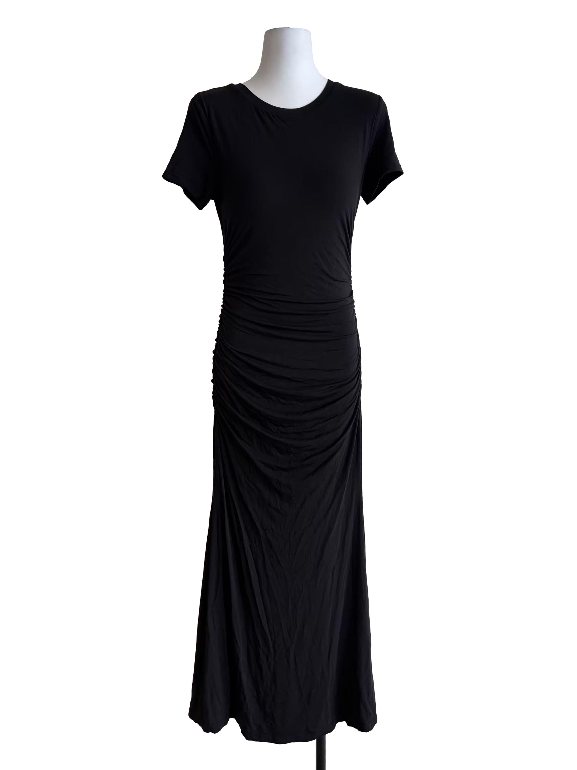 Ink Black Maxi Bodycon Dress