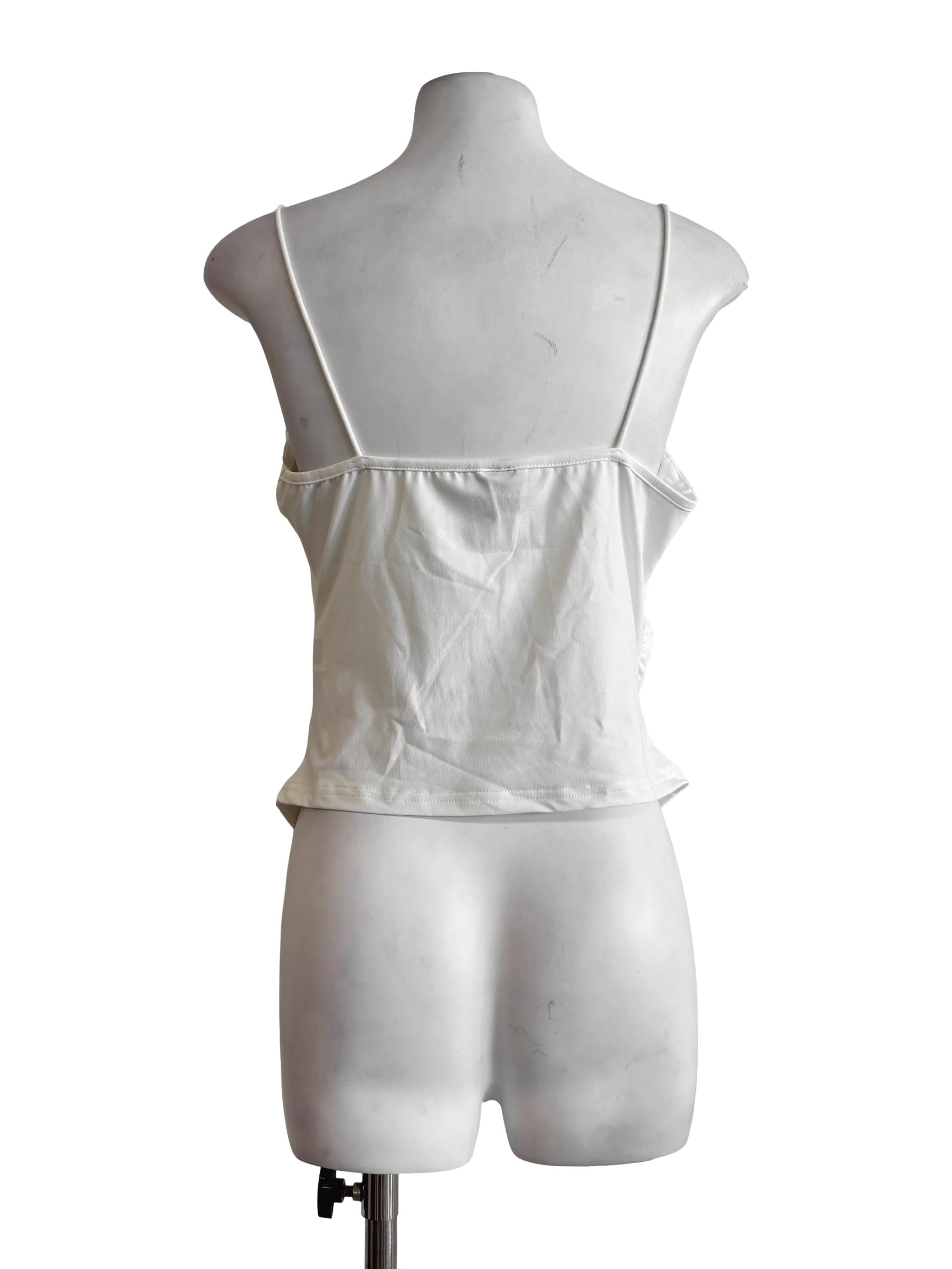 Pearl White Spaghetti Strap Top