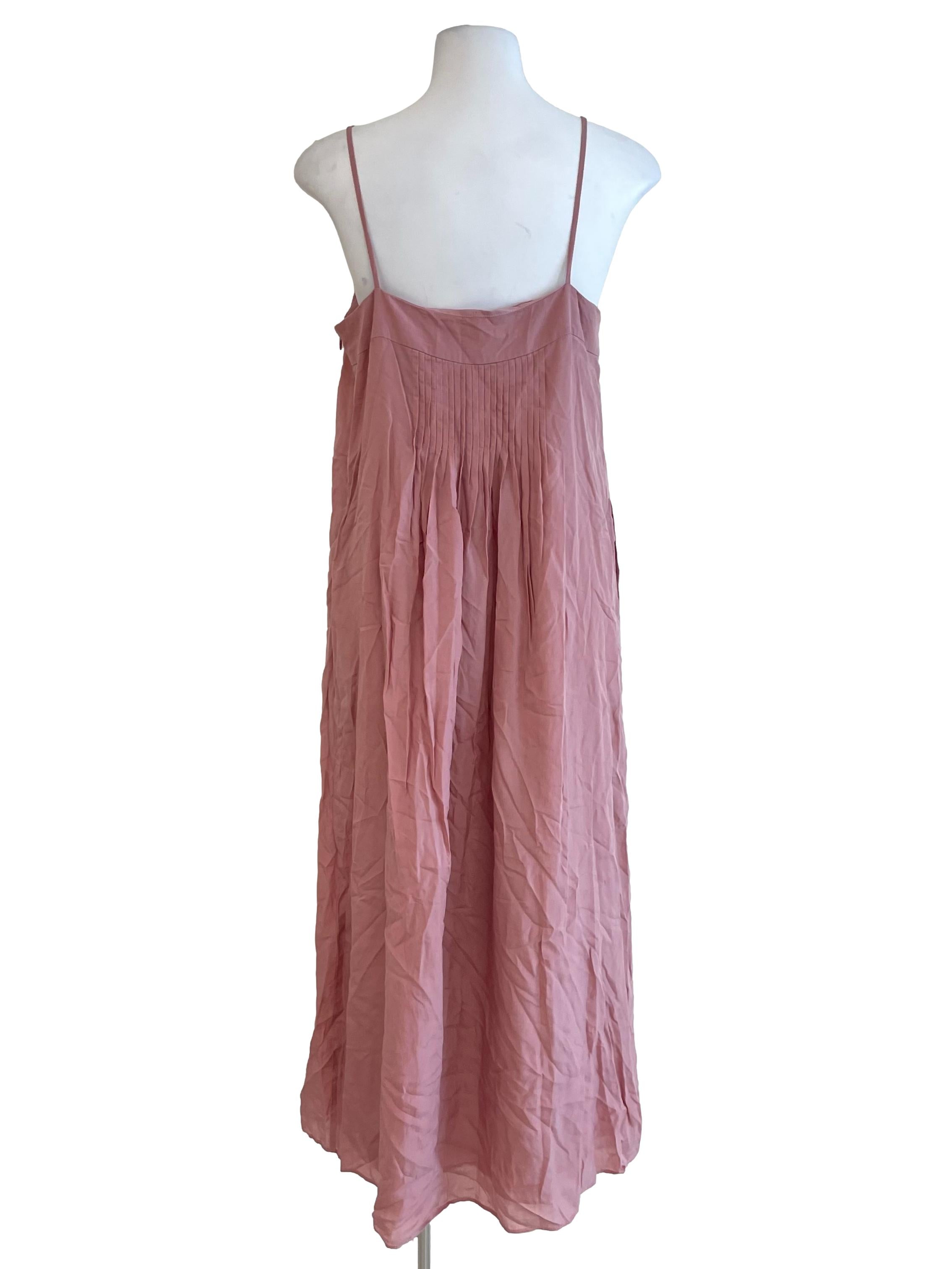 Warm Pink Pleated Cami Dress OSN