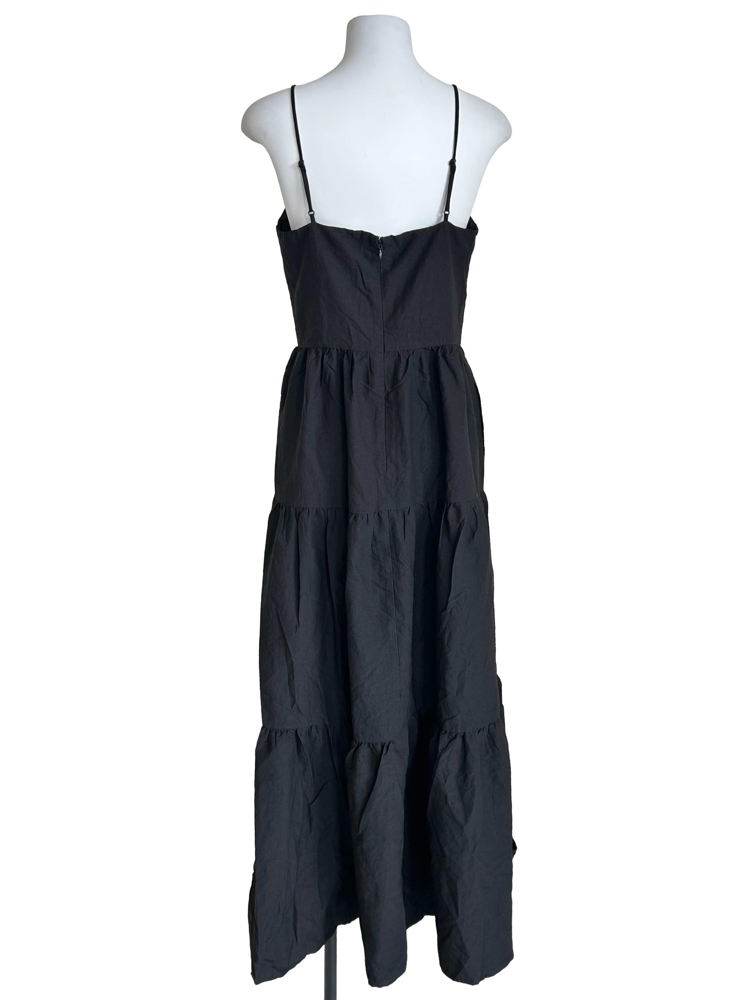 Black Cami Tiered Maxi Dress