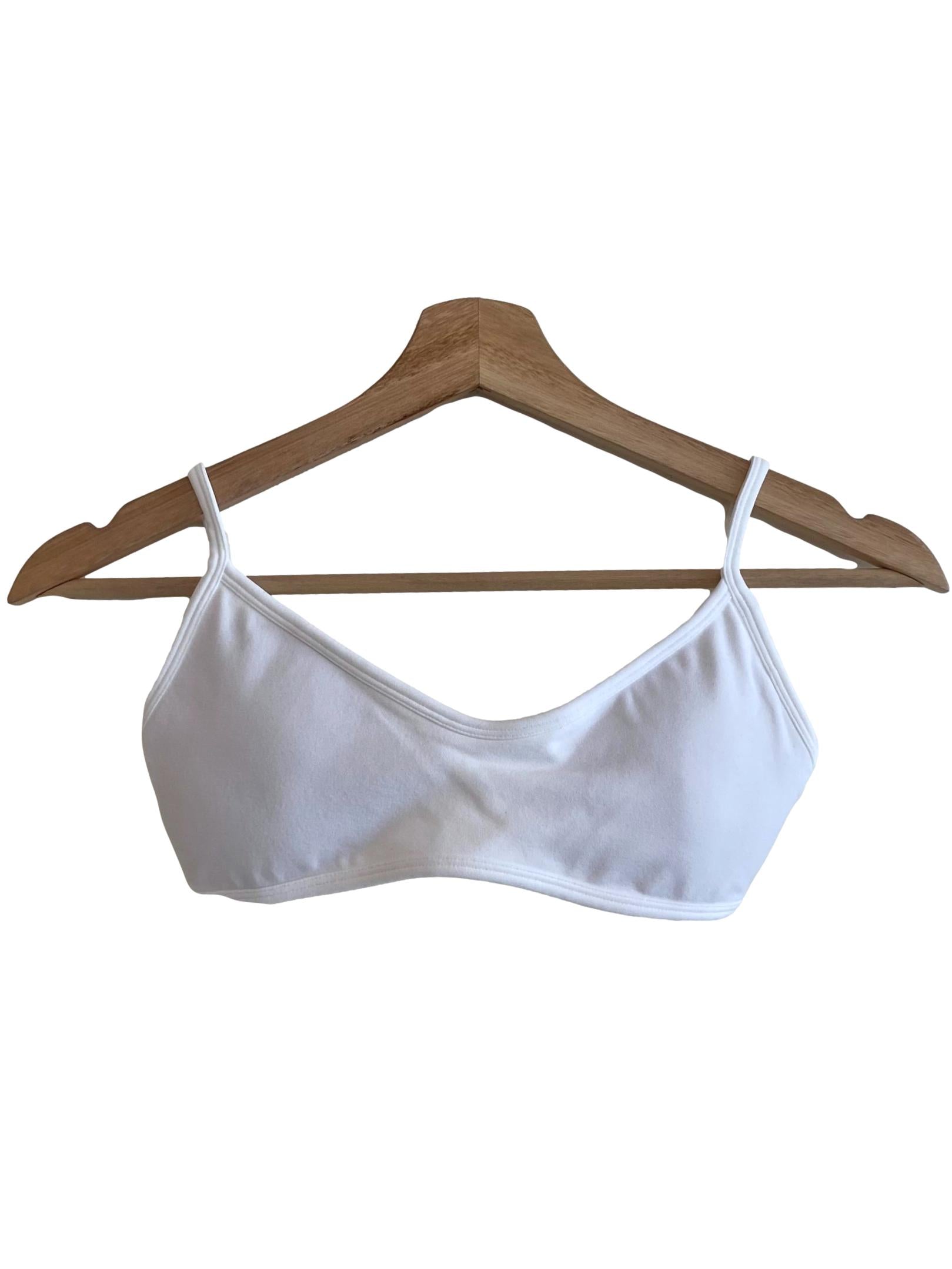 White Micro Sports Bra