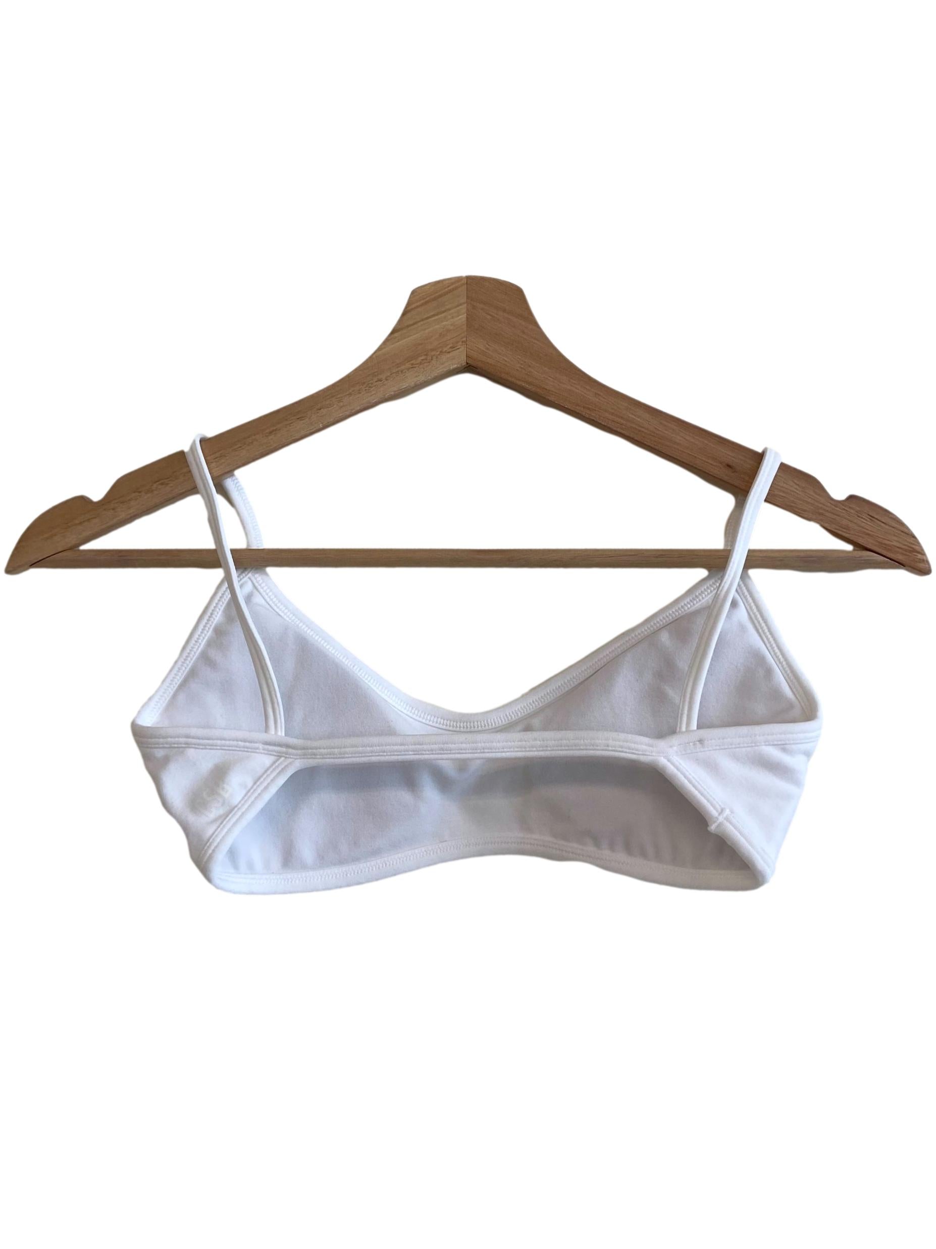 White Micro Sports Bra