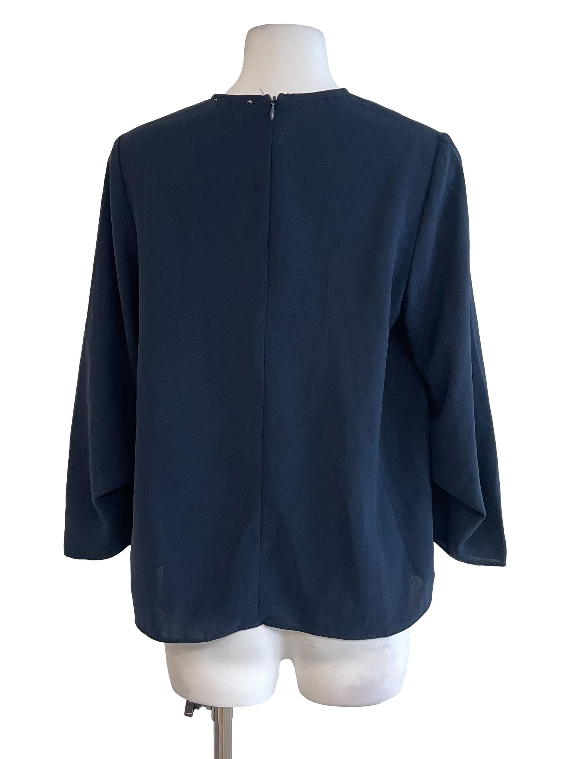 Deep Navy Long Sleeves Top OSN