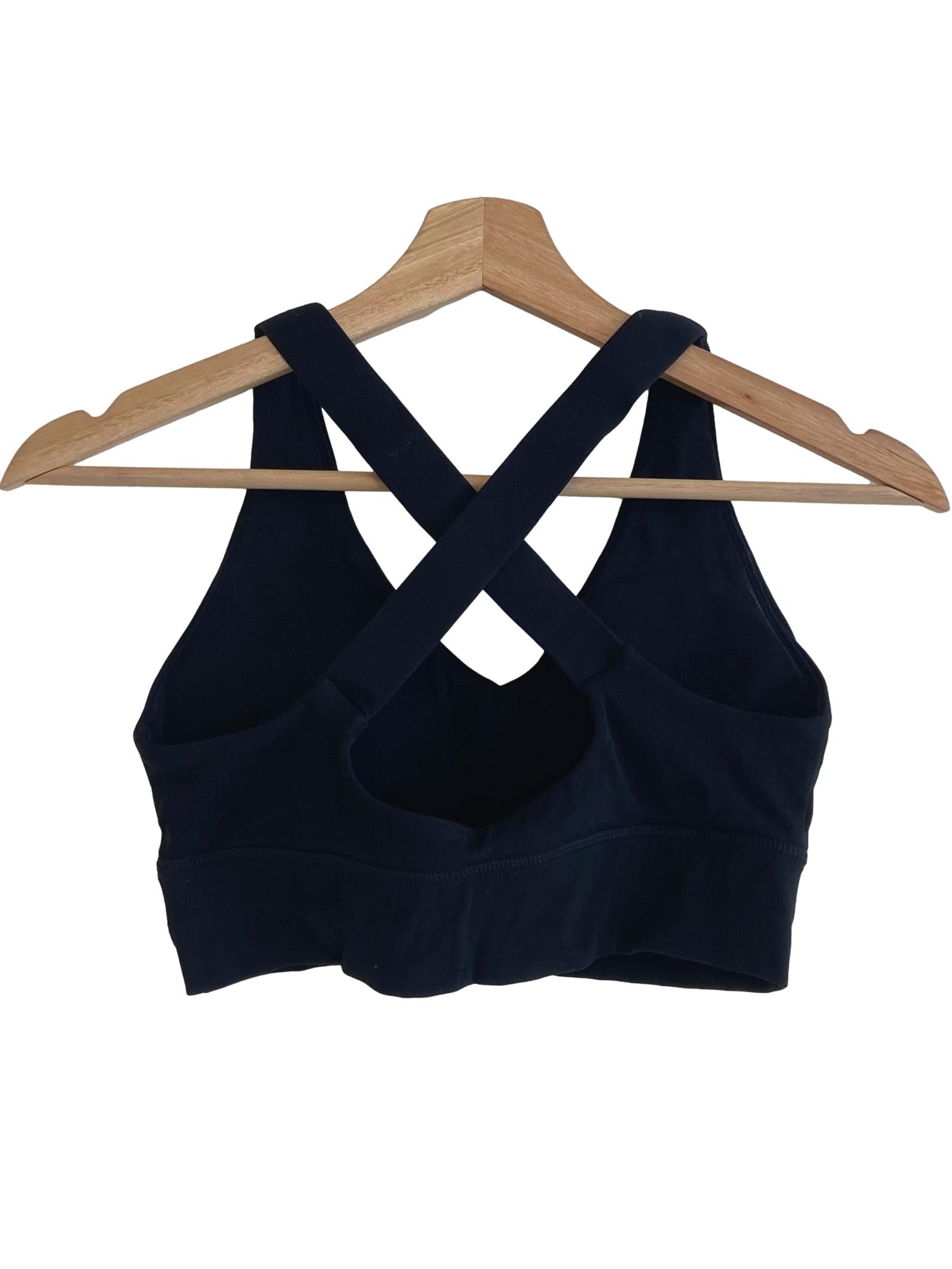 Black Cross Back Sports Bra