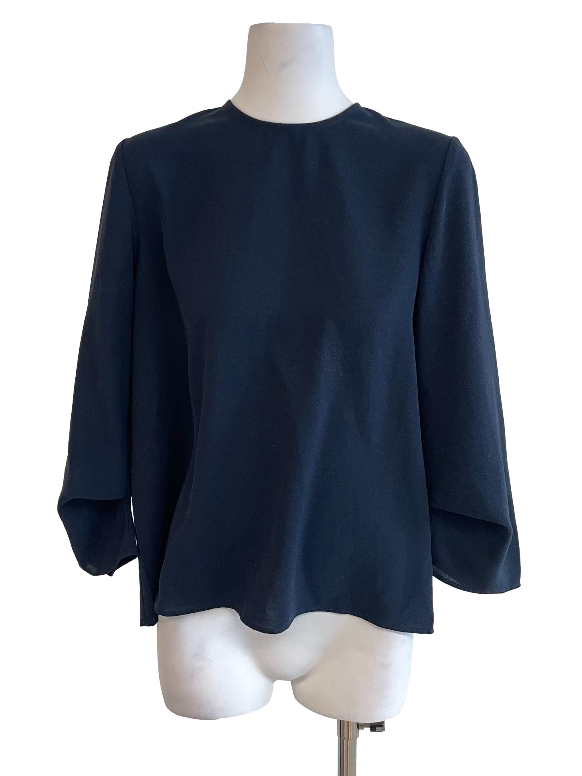 Deep Navy Long Sleeves Top OSN