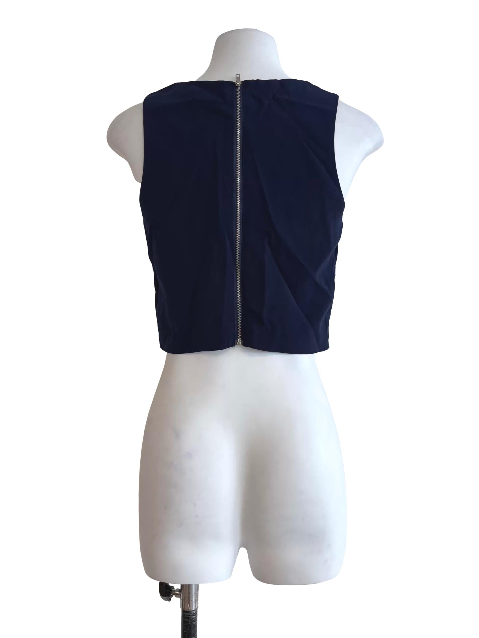 Midnight Blue Sleeveless Top TCL