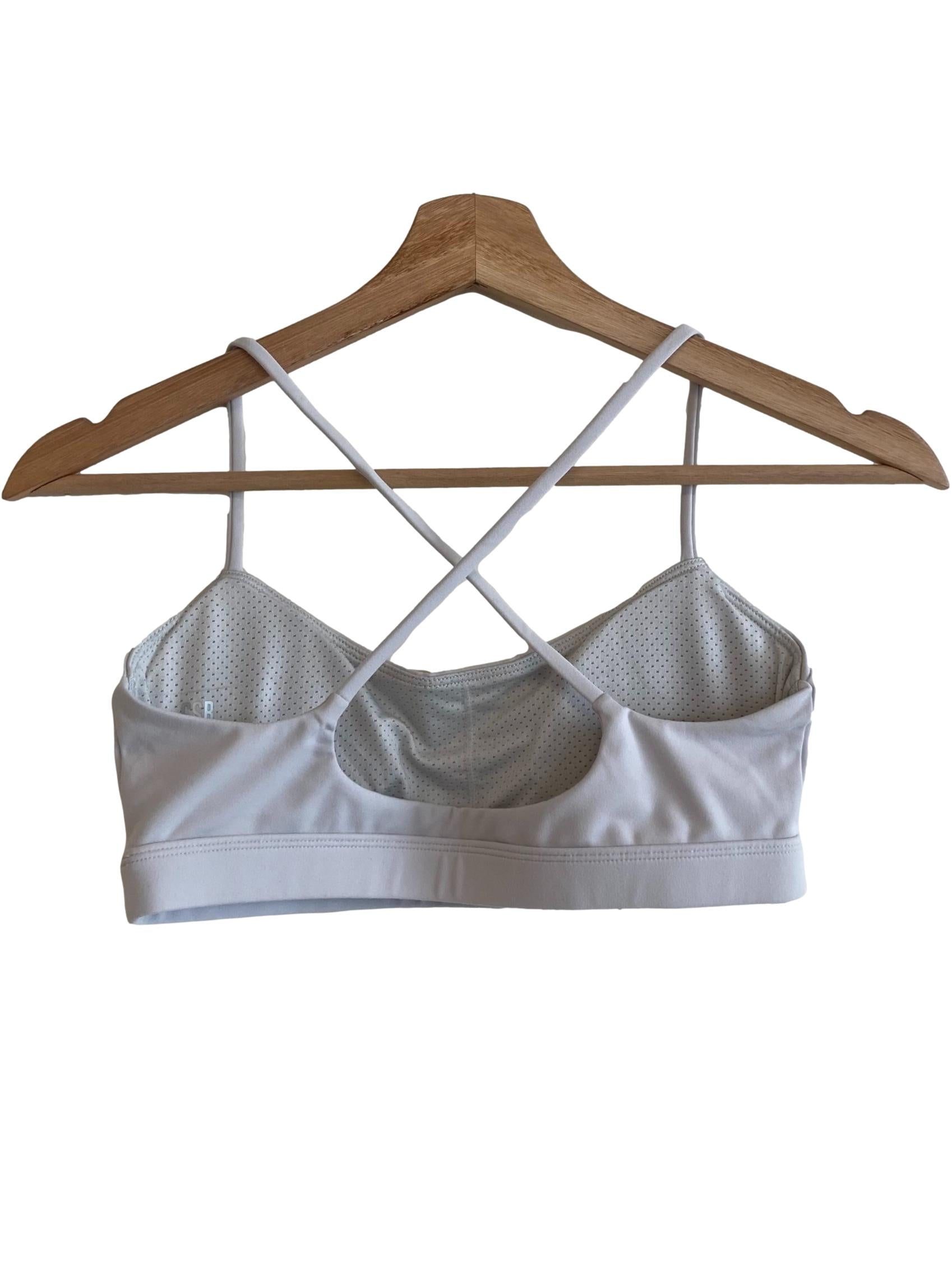 Cloud Grey Strappy Sports Bra
