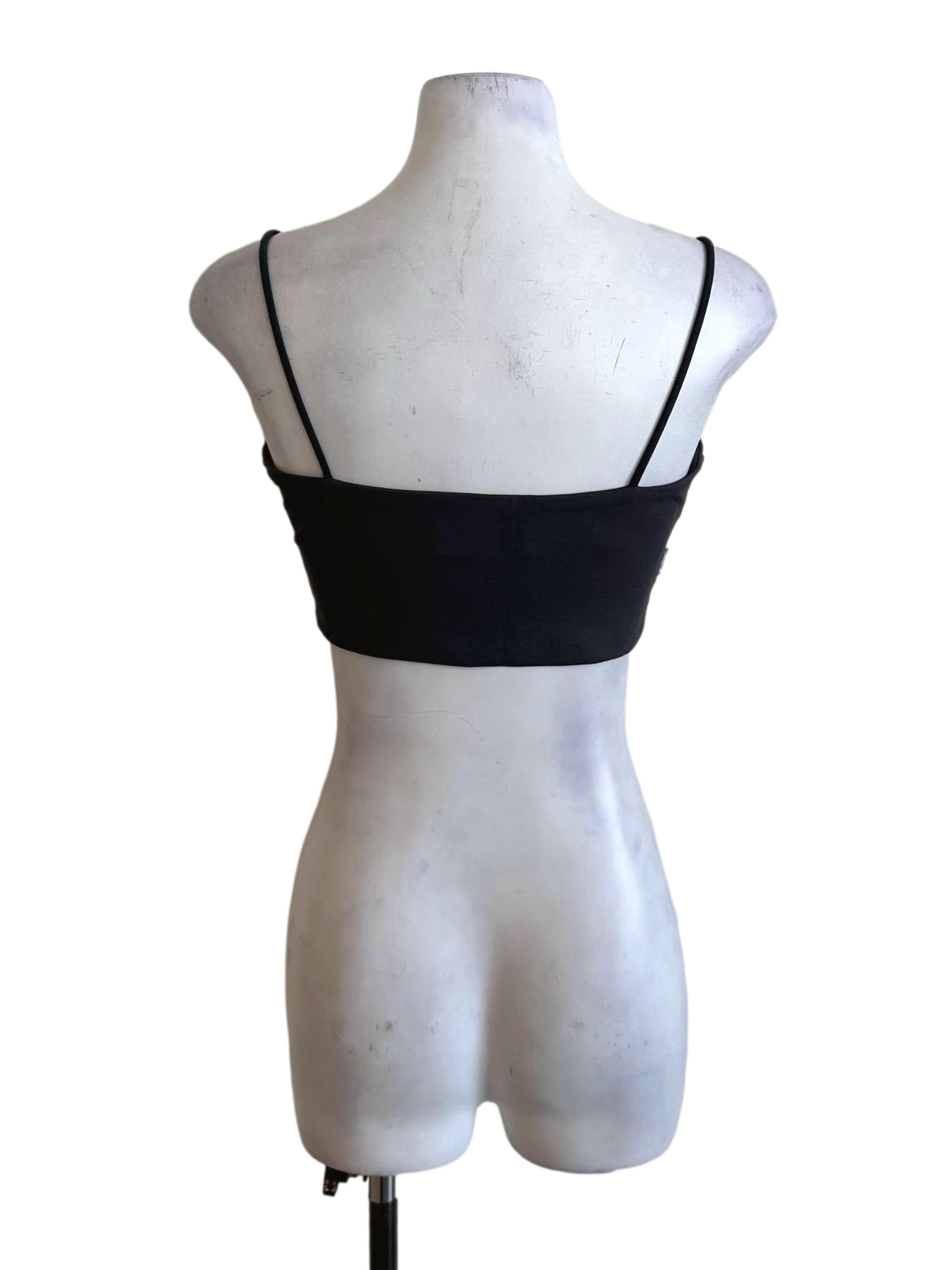 Charcoal Grey Square Neck Crop Top