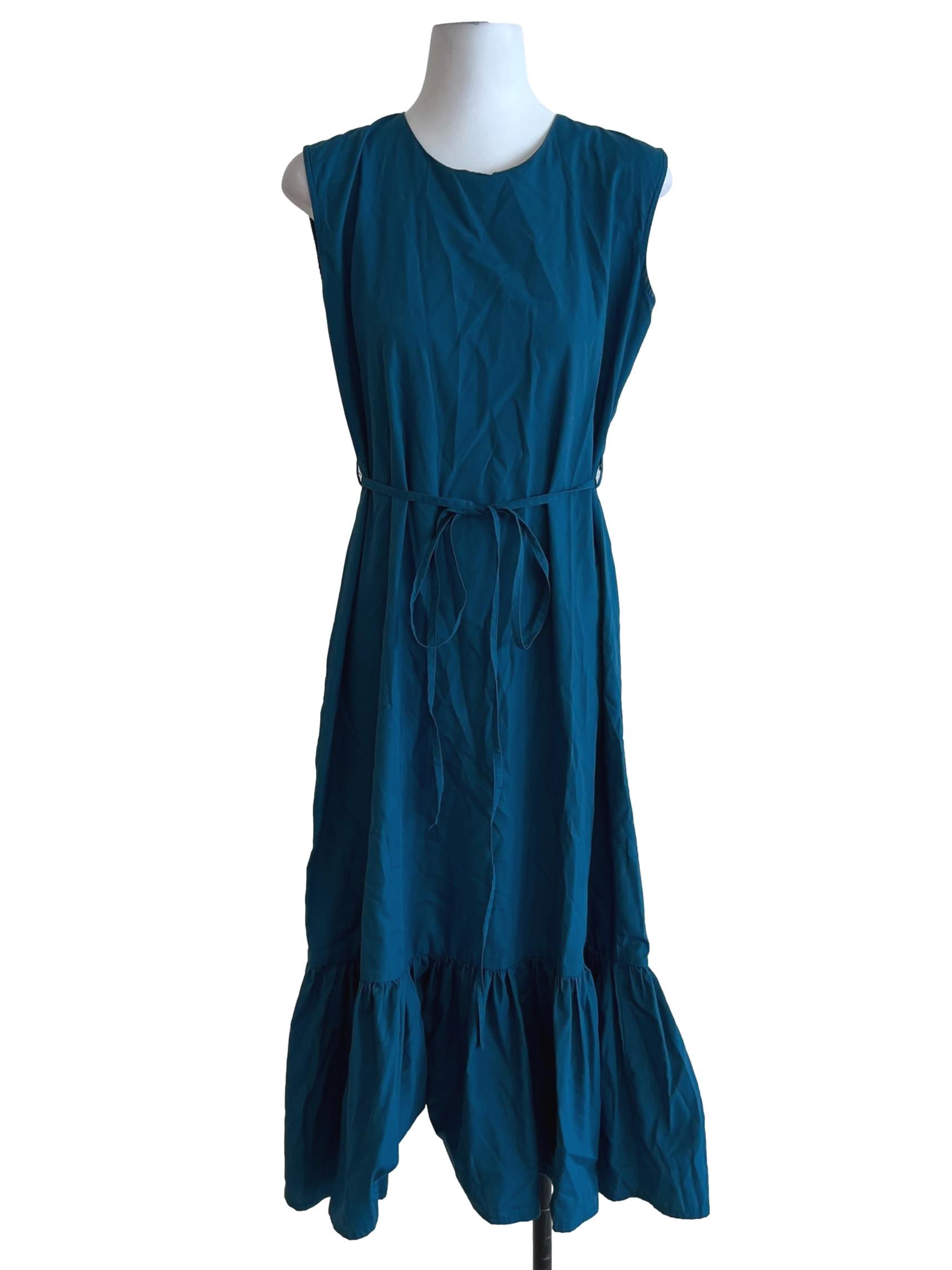 Aegean Blue Jewel Neckline Sheath Dress