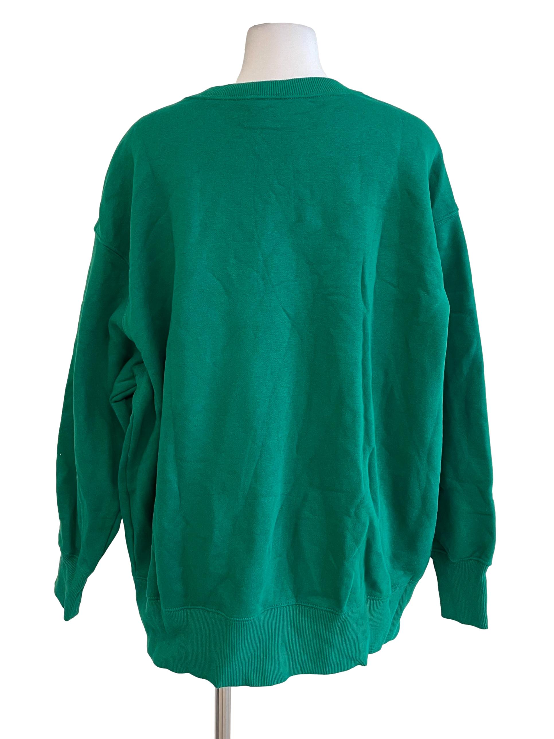Green Logo Oversized Sweater