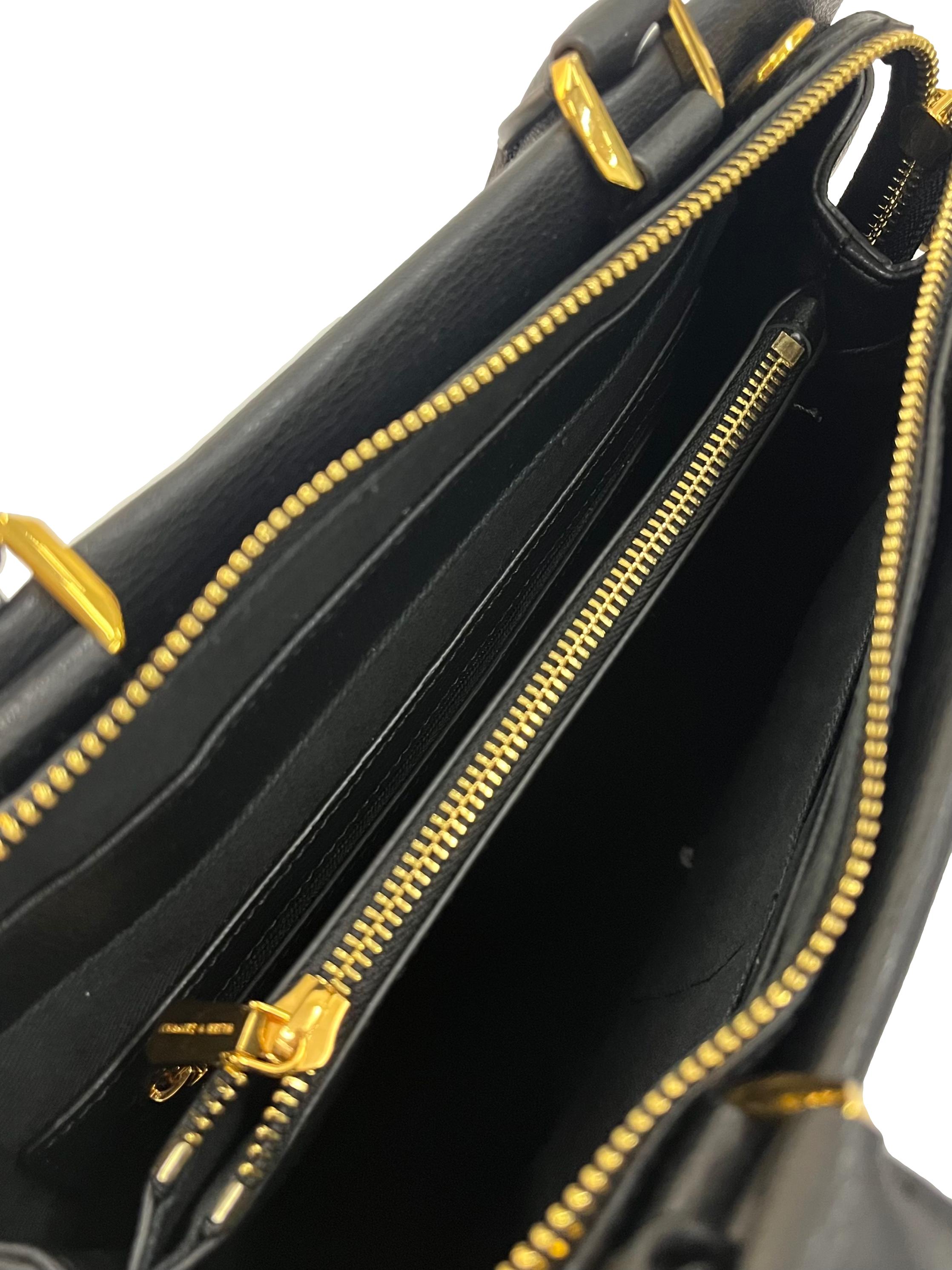 Black Mirabelle Structured Top Handle Bag