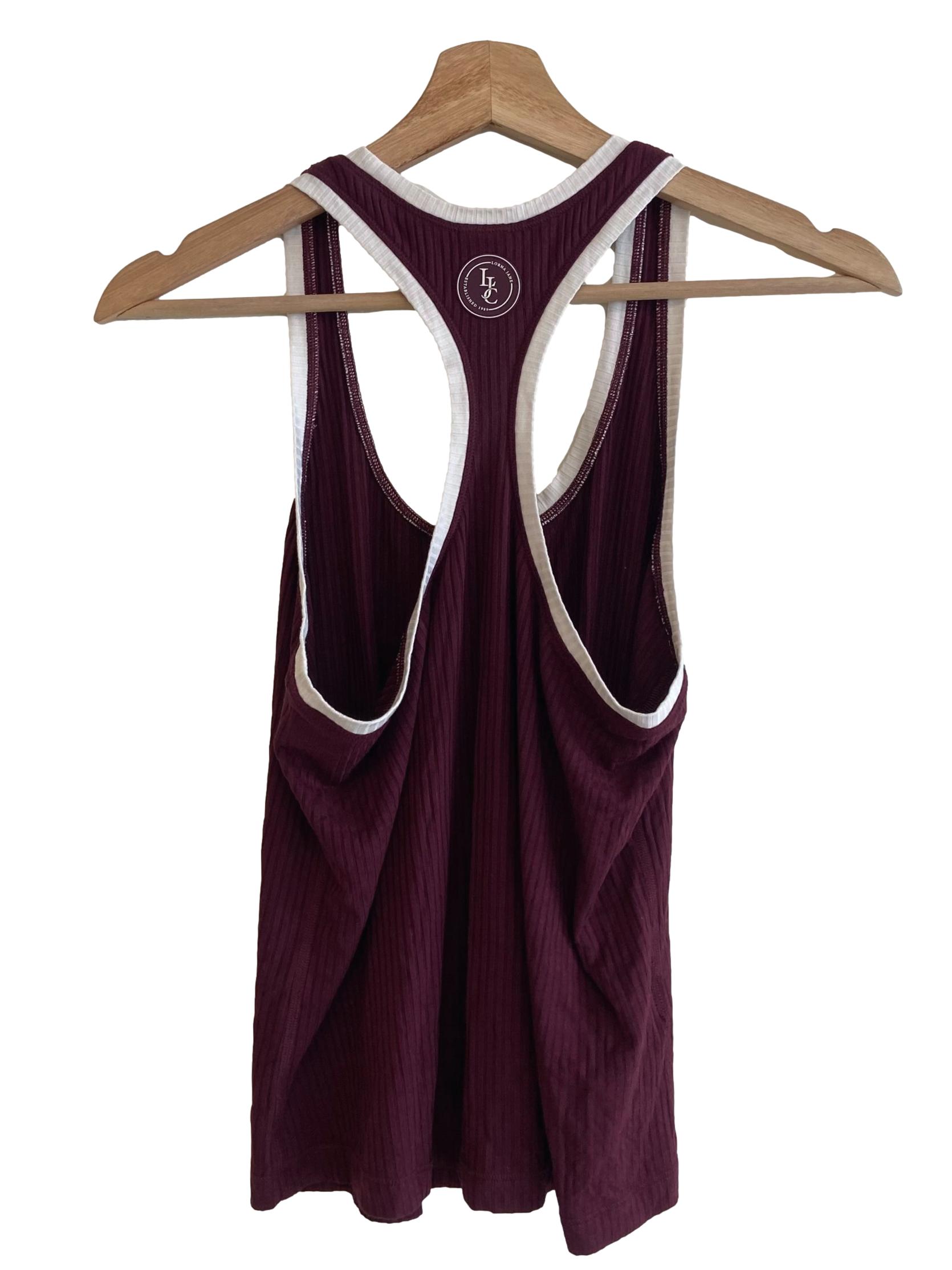 Burgundy Racerback Tank Top