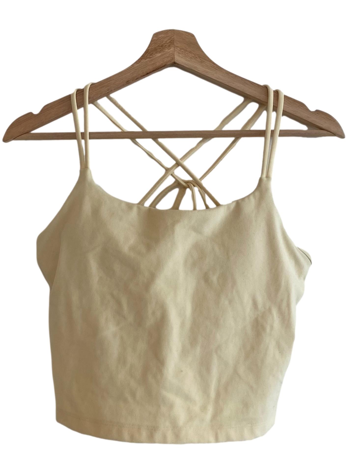 Lemon Cream Lotus Bra Tank Top