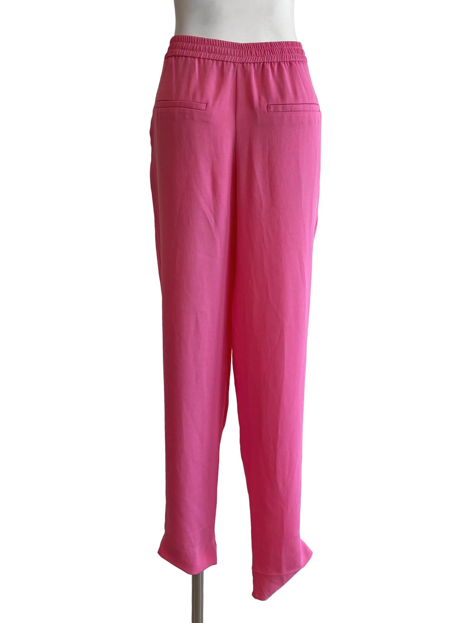 Flamingo Pink Slim Fit Pants