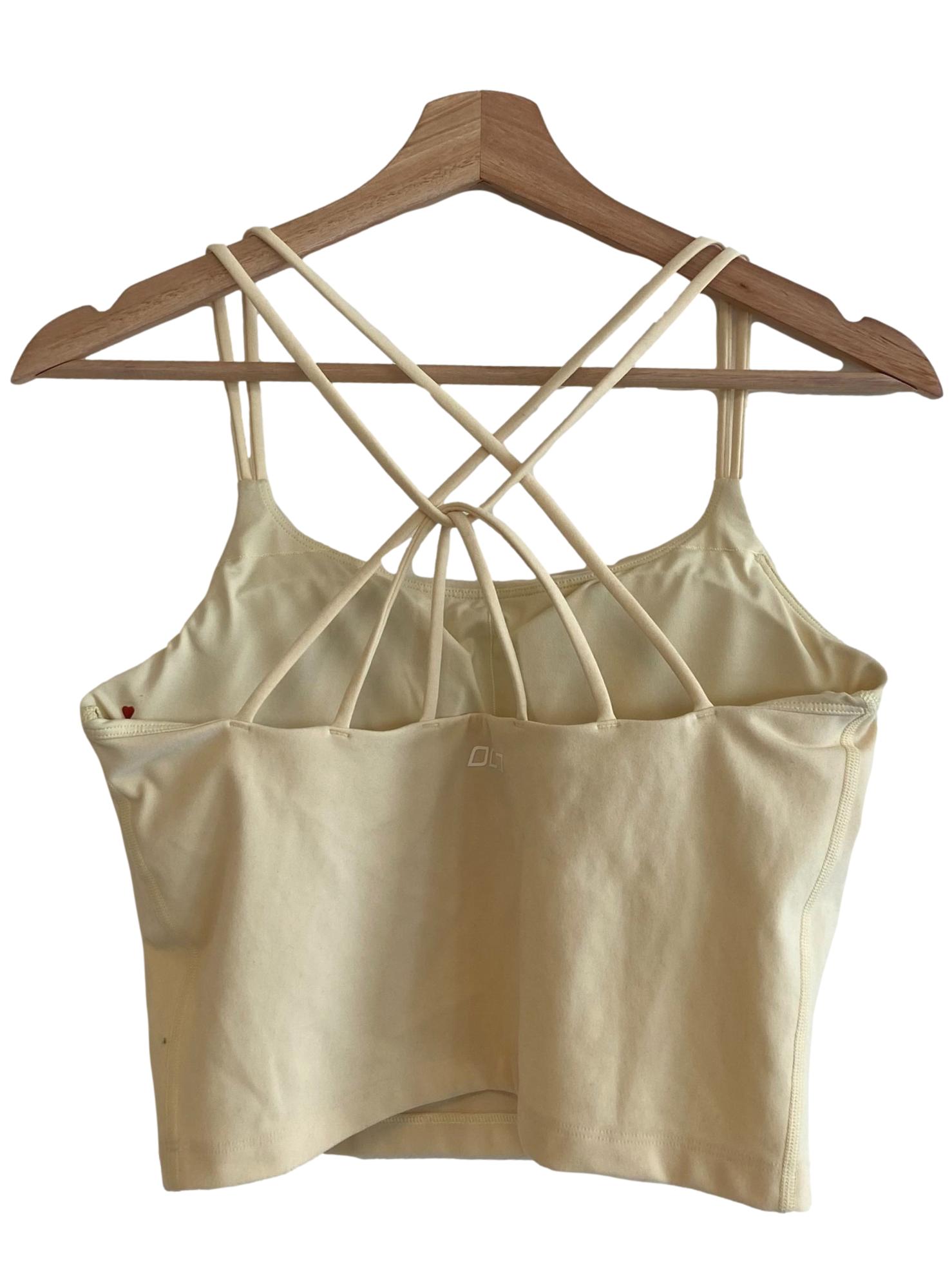 Lemon Cream Lotus Bra Tank Top