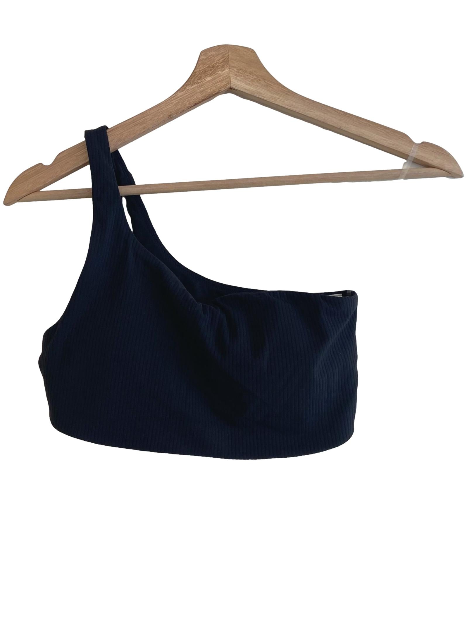 Black Asymmetrical Sports Bra
