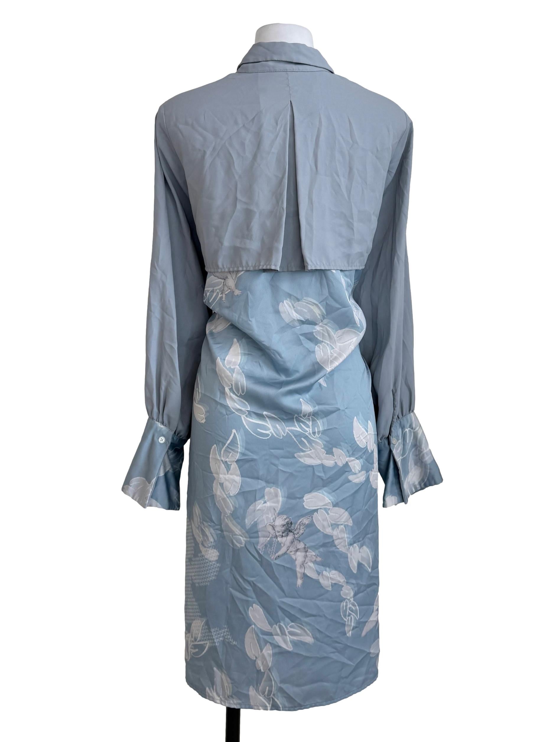 Sapphire Blue Buttoned Up Dress