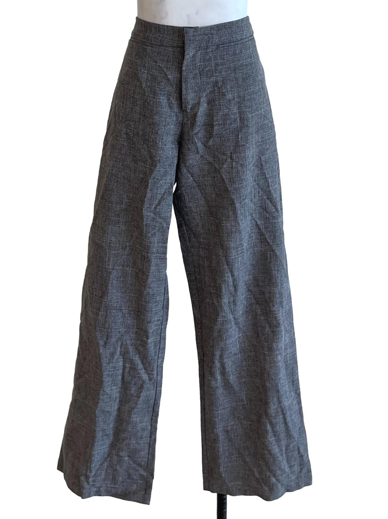 Grey Graph Check Formal Pants