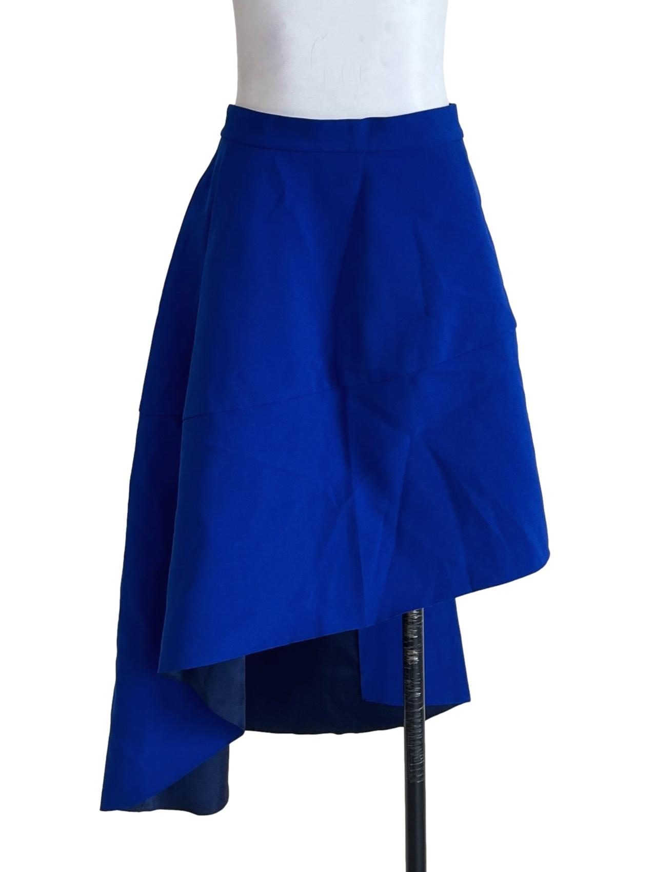 Cobalt Blue Assymetrical A-Line Skirt