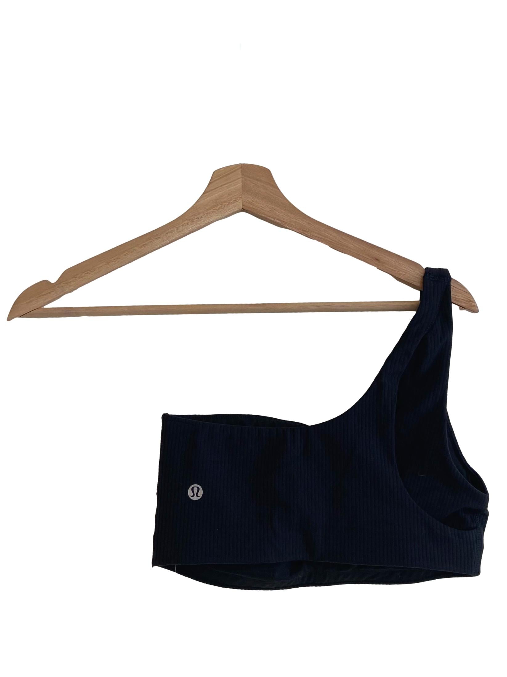 Black Asymmetrical Sports Bra