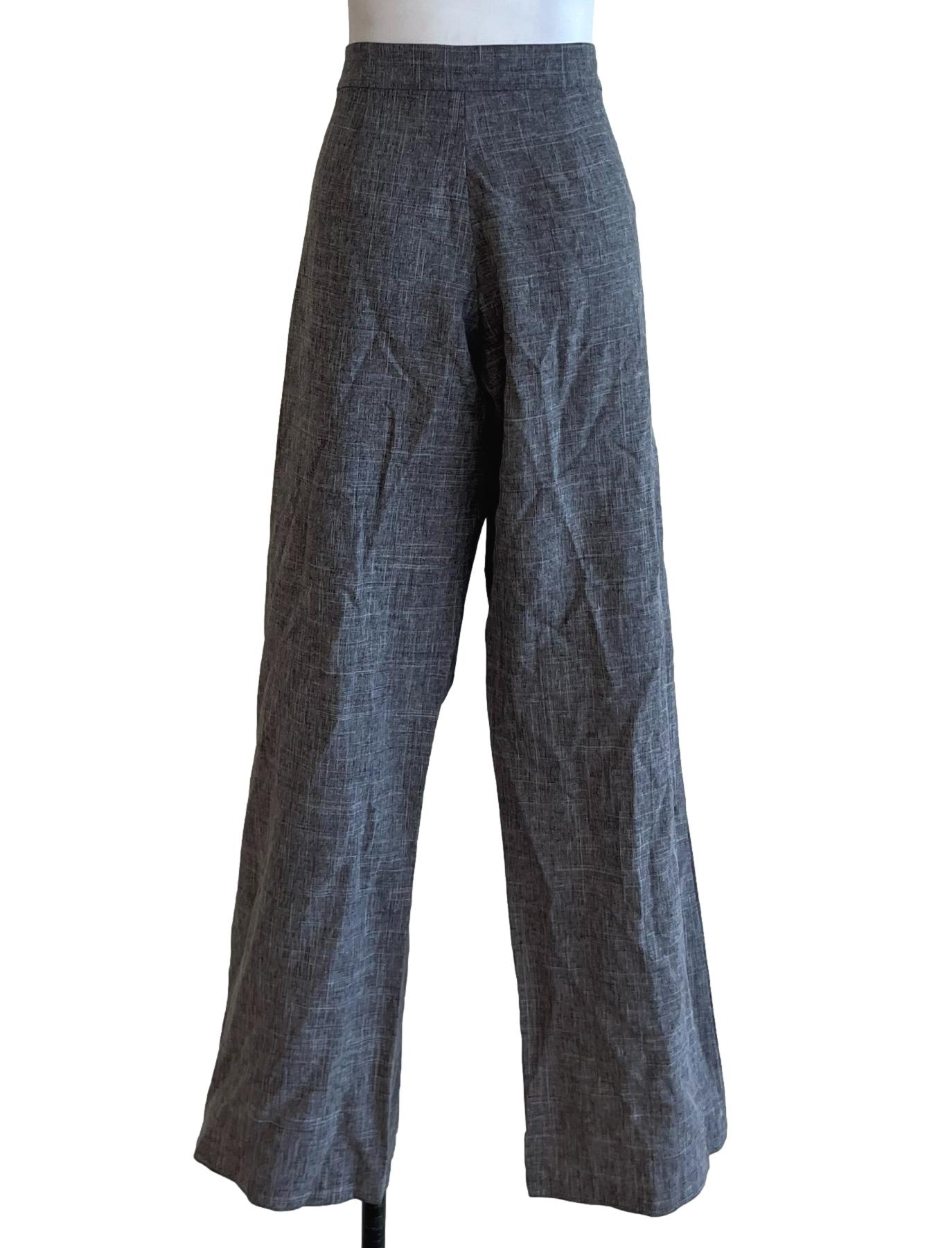 Grey Graph Check Formal Pants