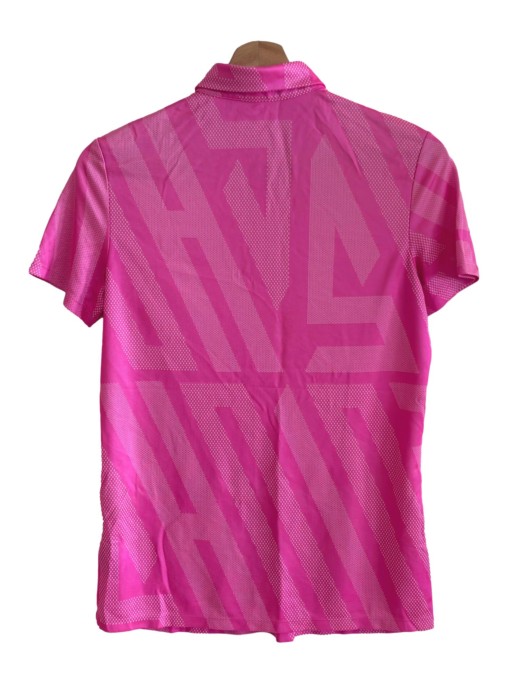 Pink Pattern Collared Top