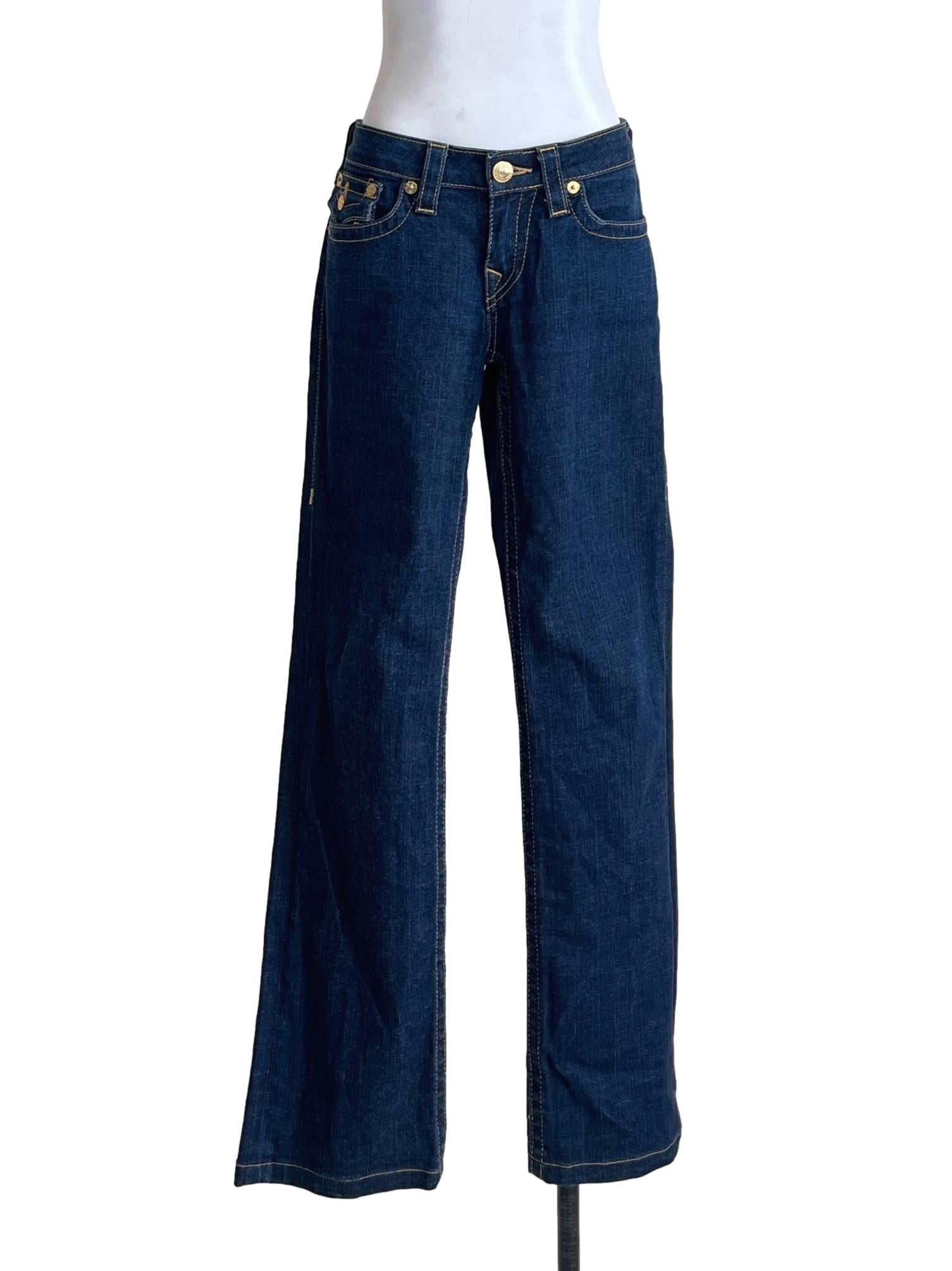 Dark Navy Blue Flare Jeans