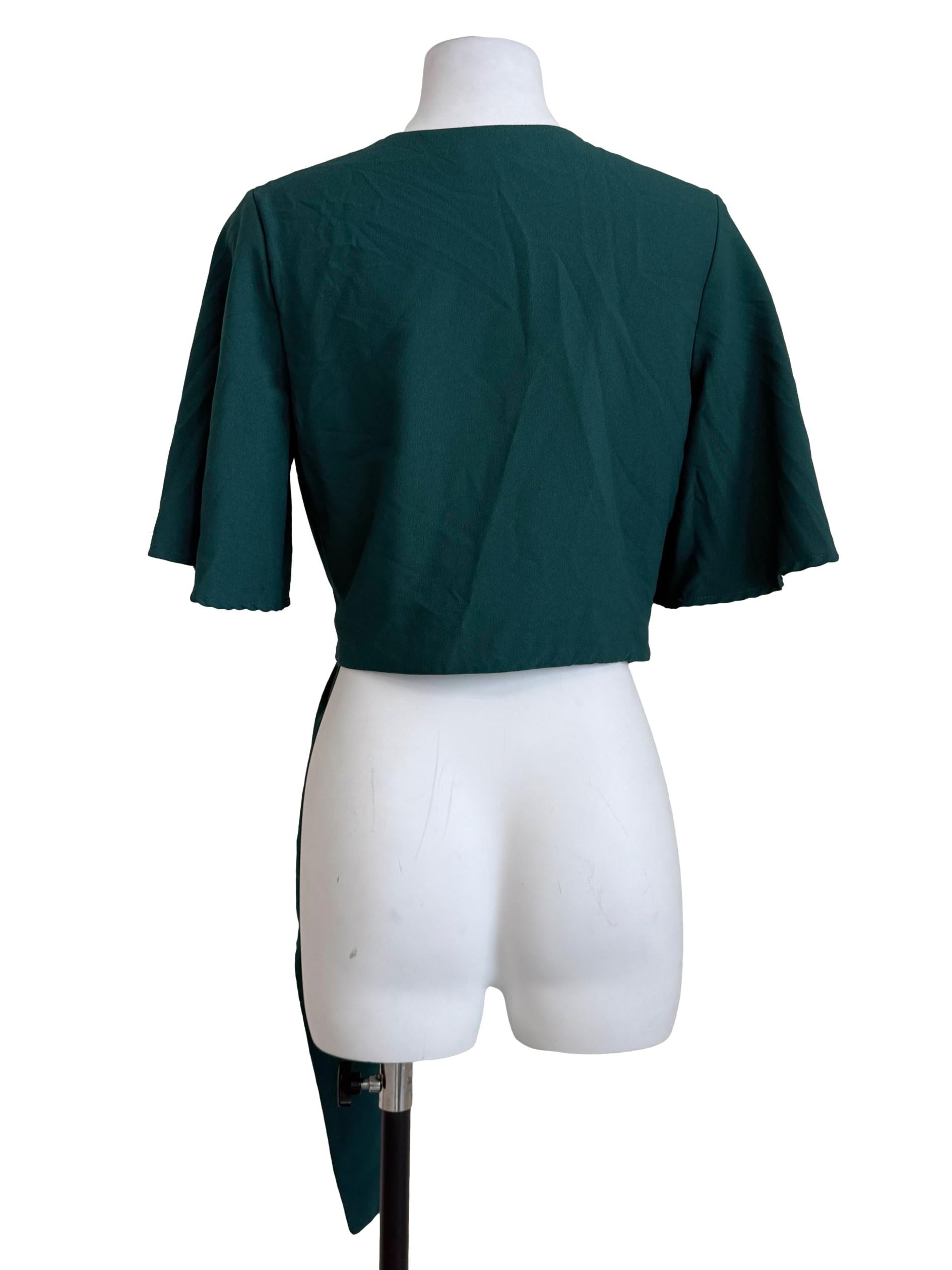 Pine Green V-Neck Top