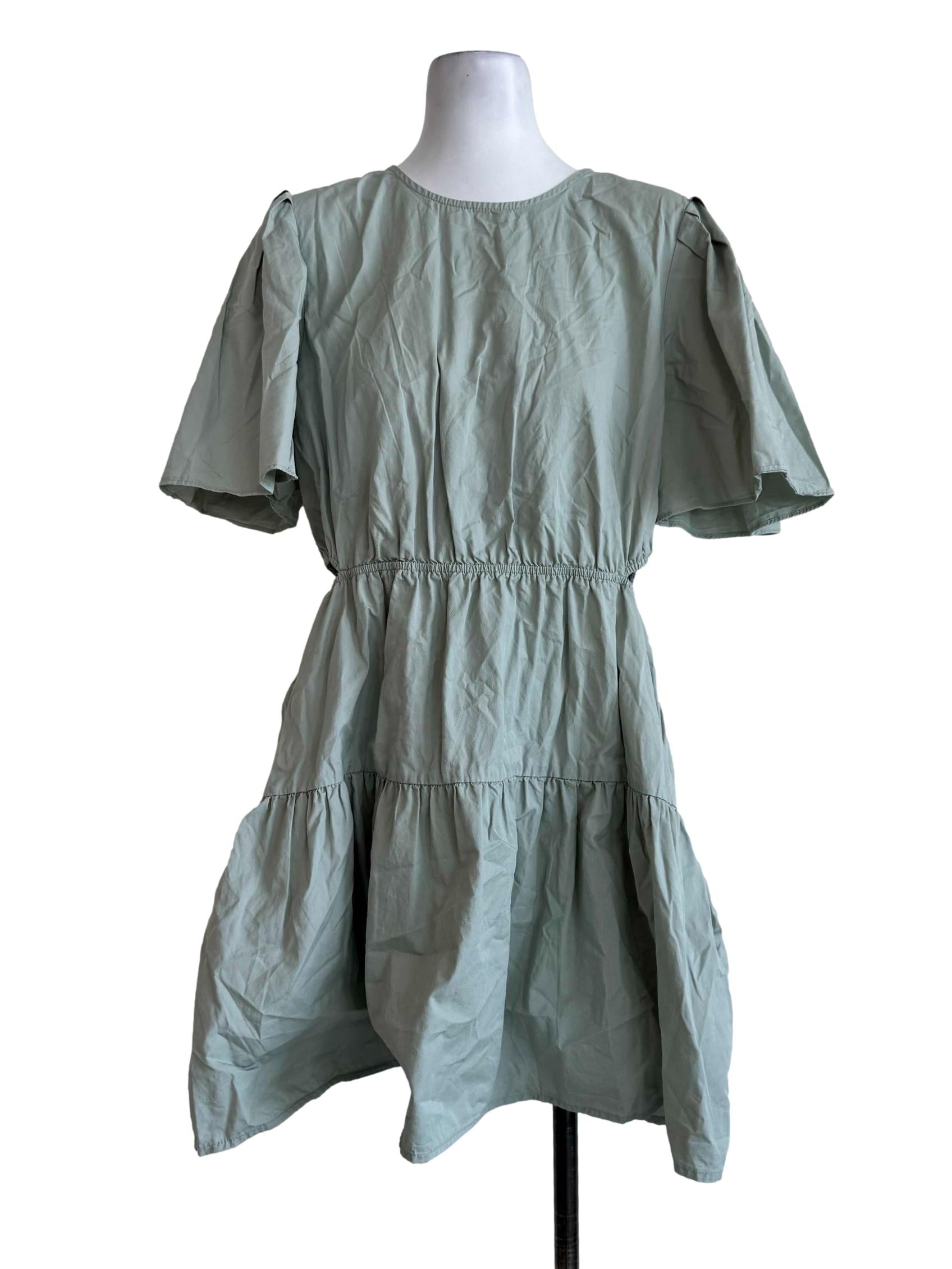 Sage Green Side Hole Dress