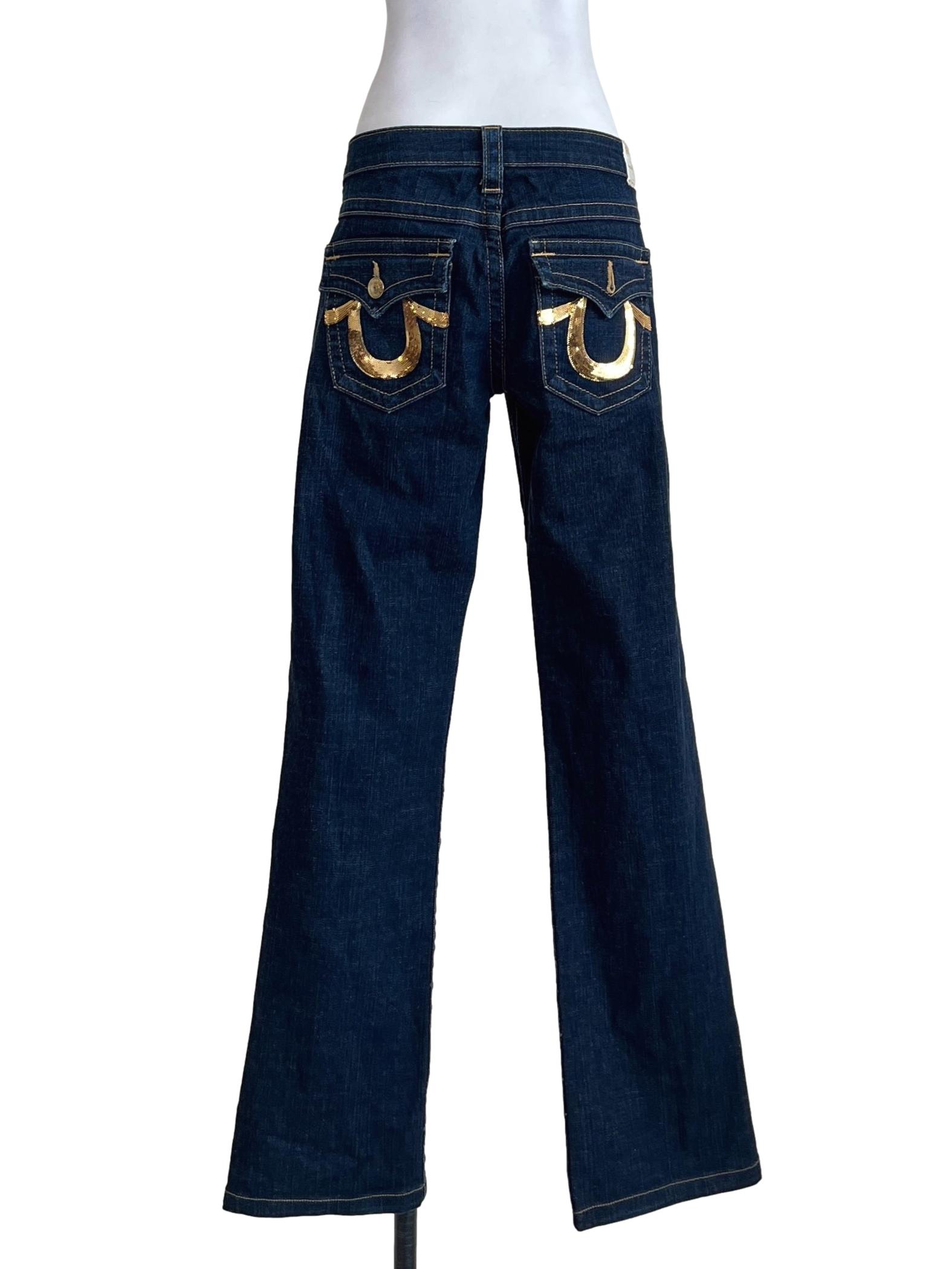 Dark Navy Blue Flare Jeans