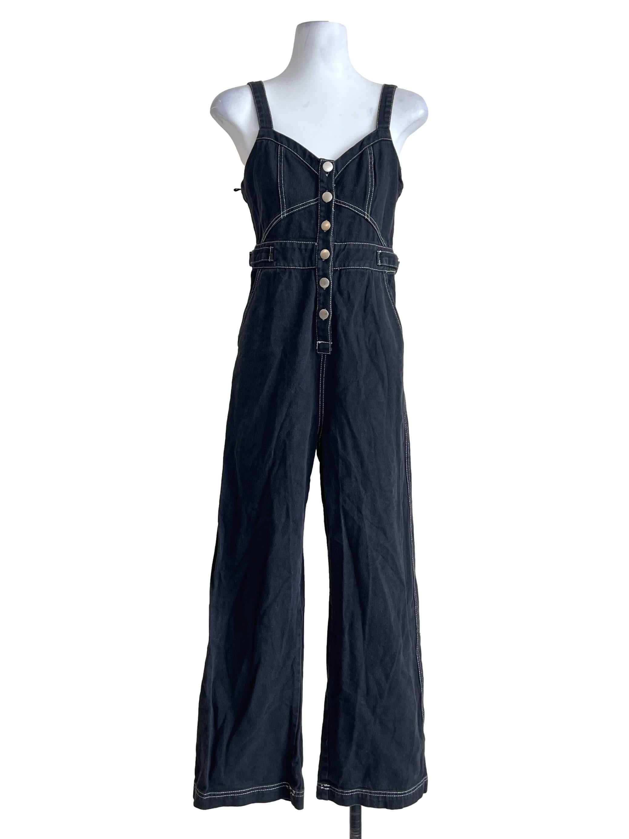 Grease Black Sweetheart Carpenter Jumpsuit