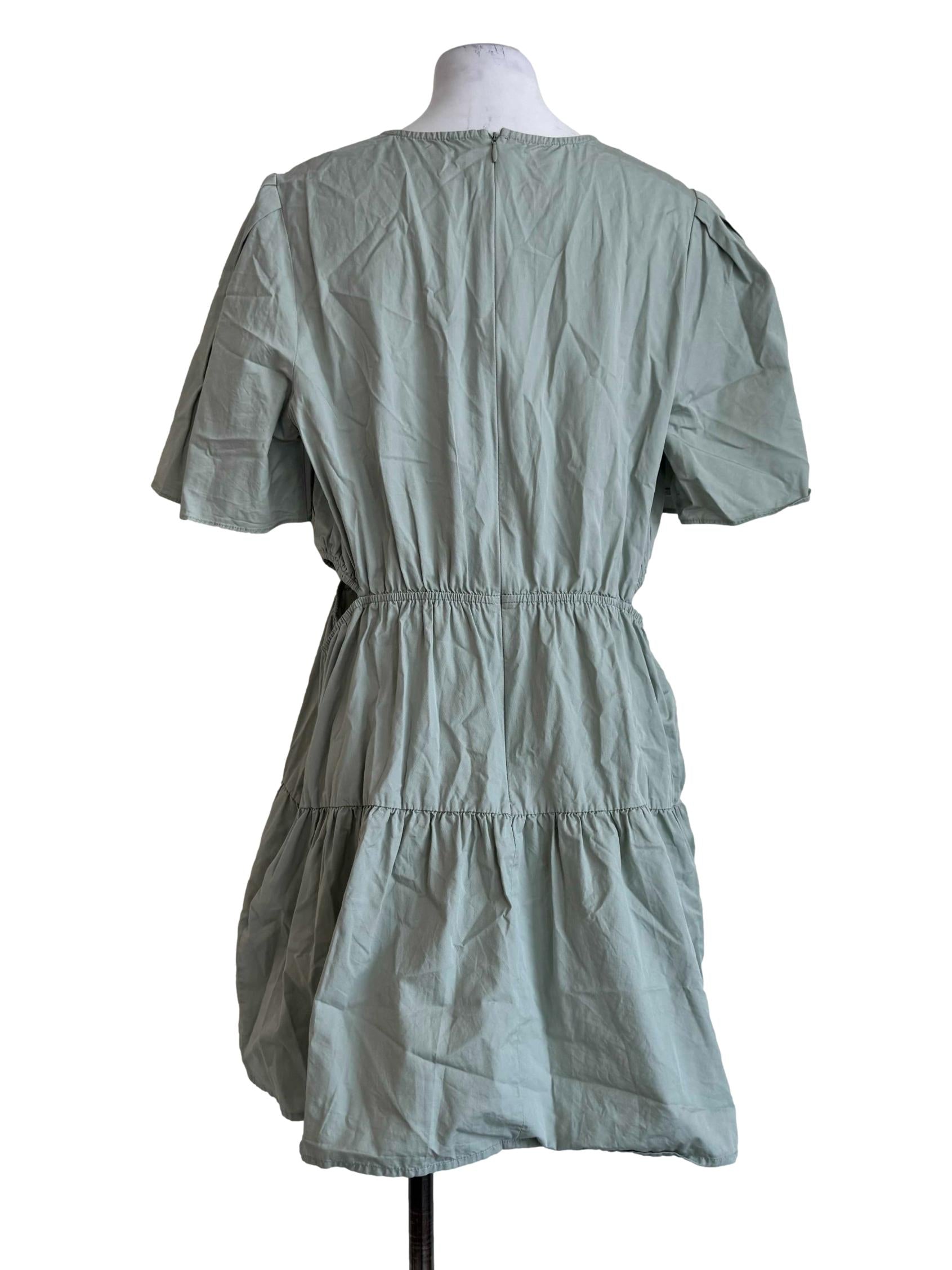 Sage Green Side Hole Dress