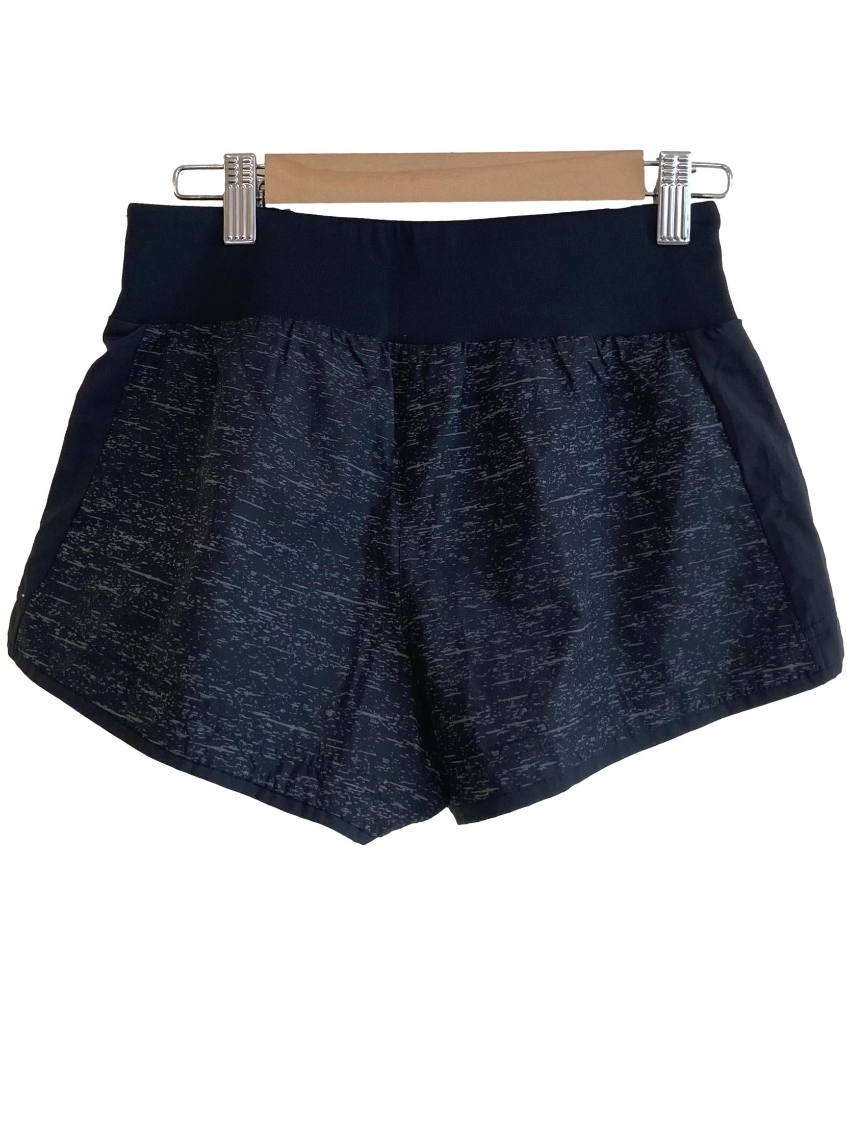 Black Marled Texture Supernova Glide Shorts
