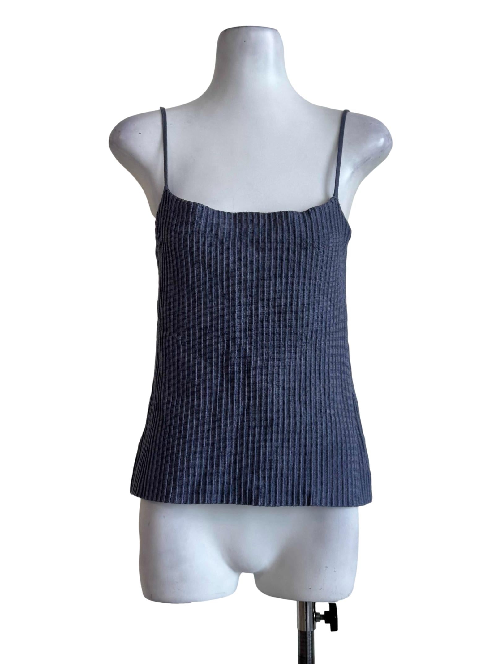 Textured Ashy Blue Camisole