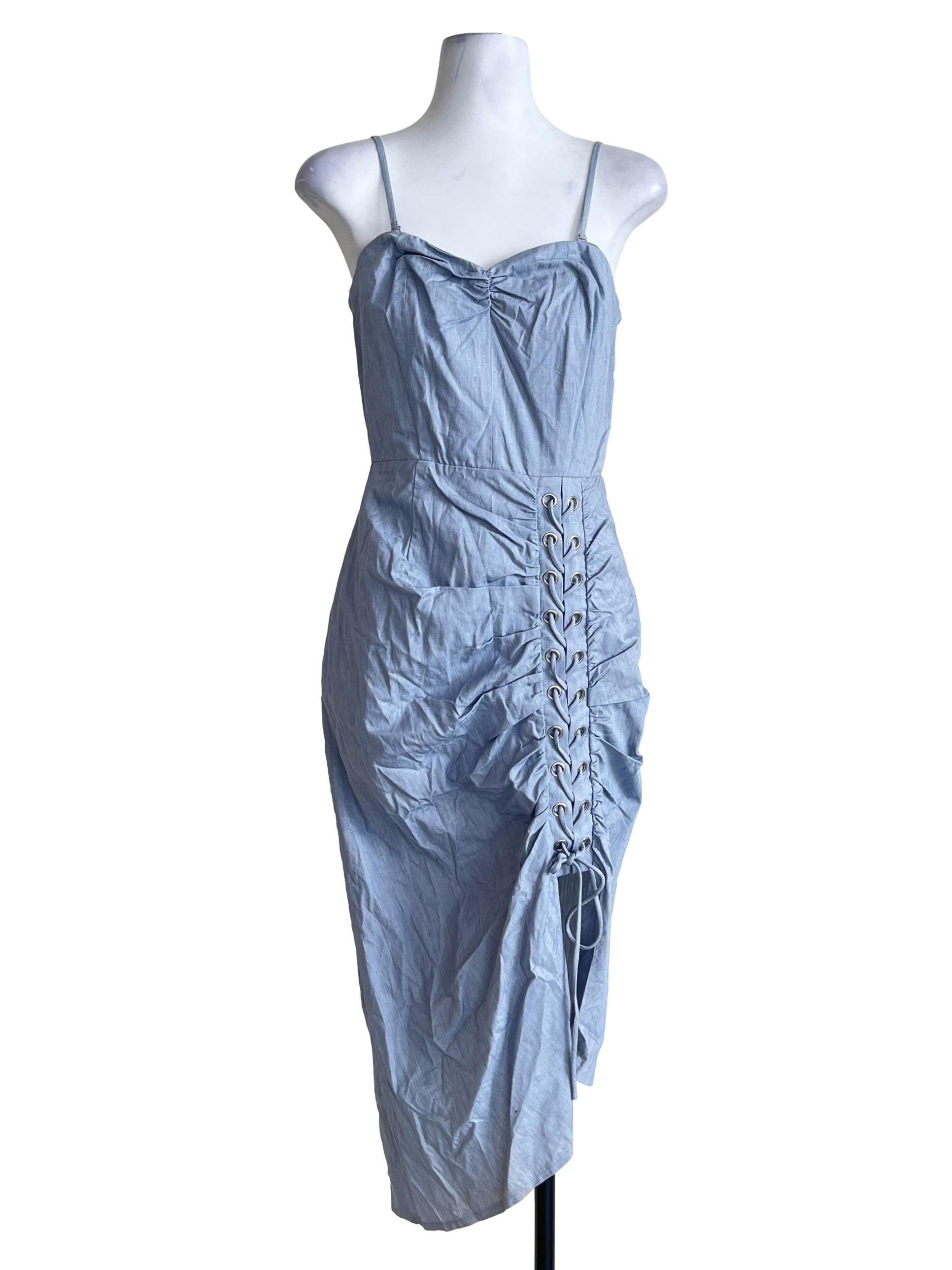 Baby Blue Spaghetti Strap Slip Dress