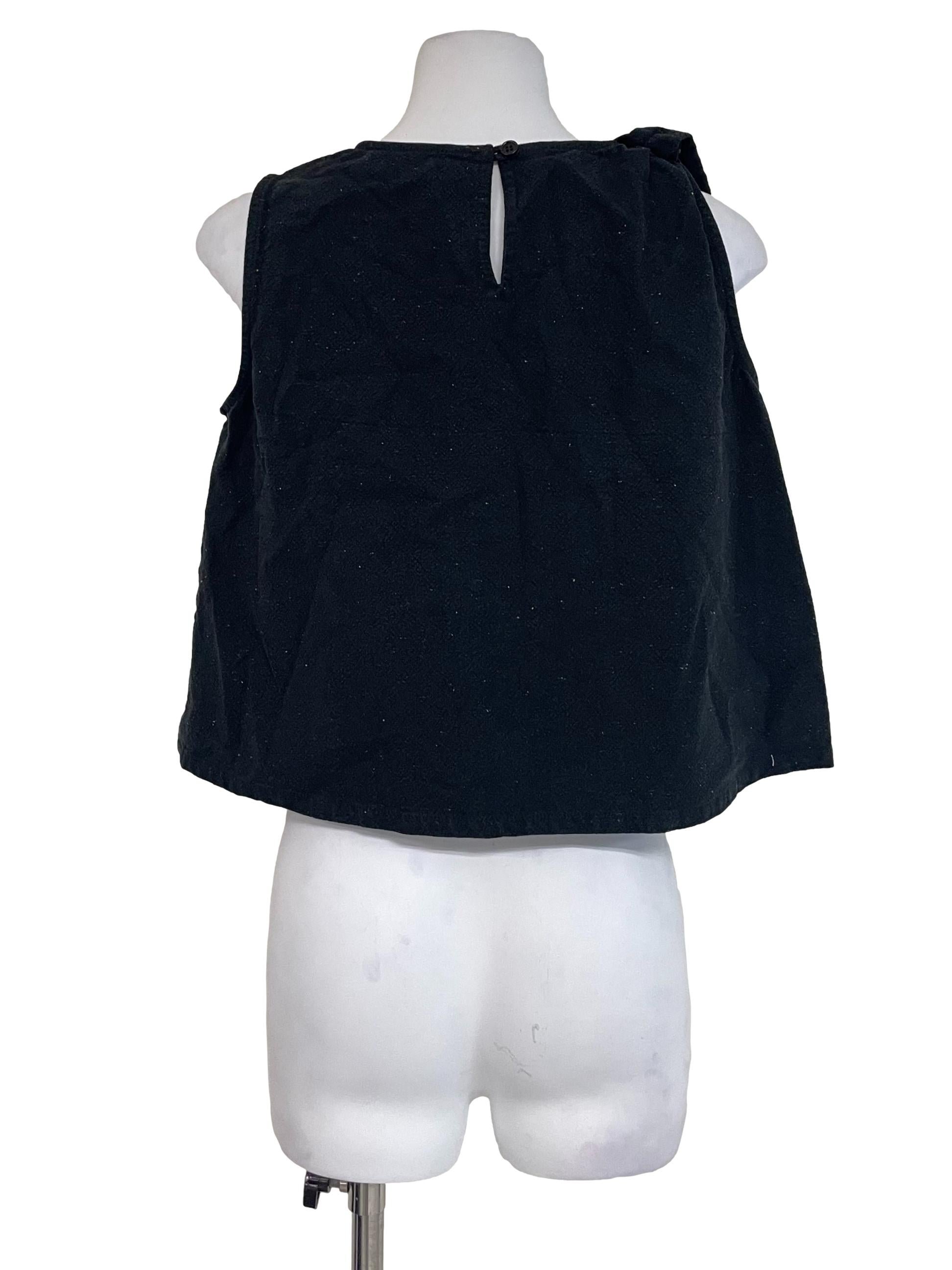 Charcoal Tie Bow Tent Top
